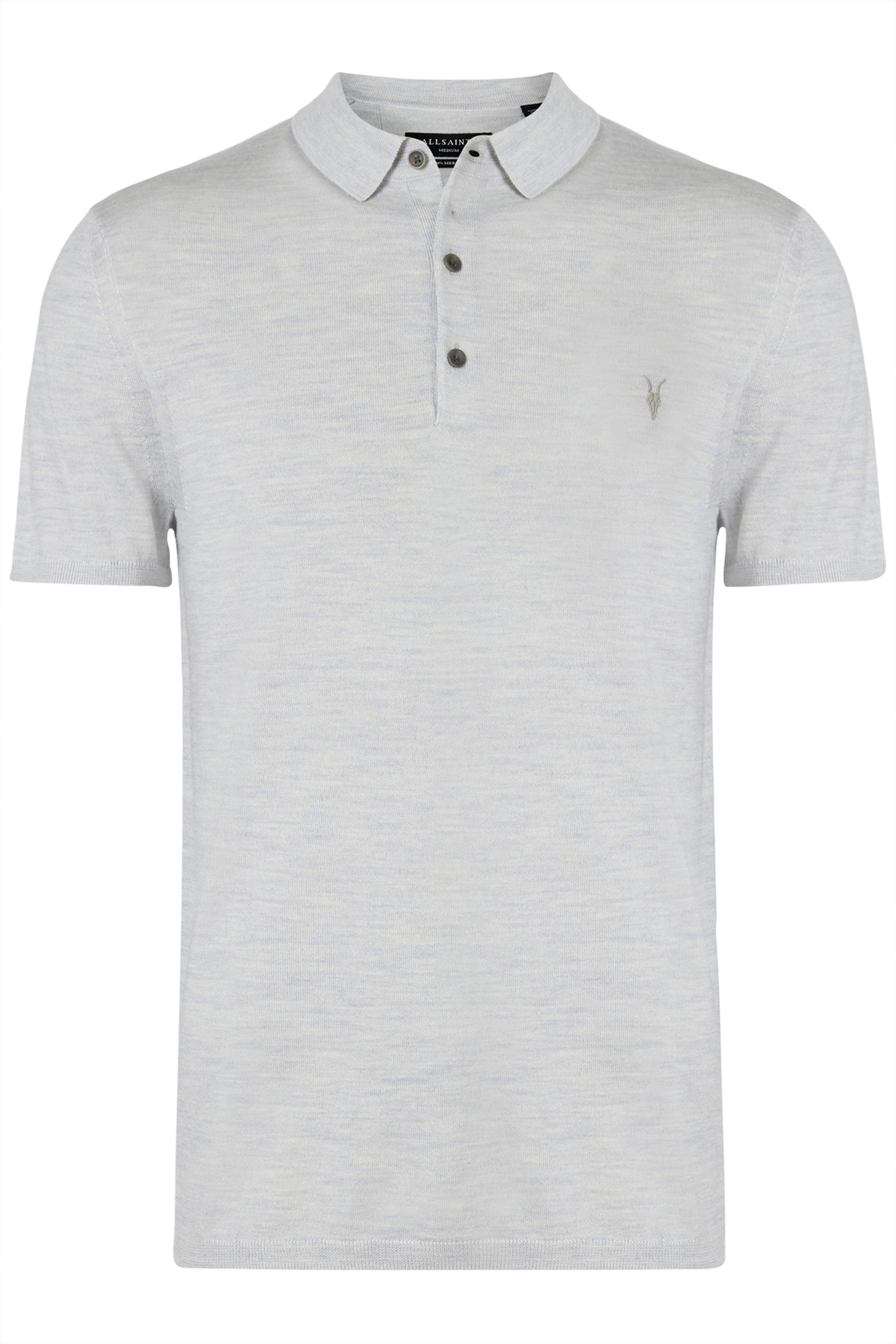 MODE MERINO SS POLO LIGHT GREY MARL 3