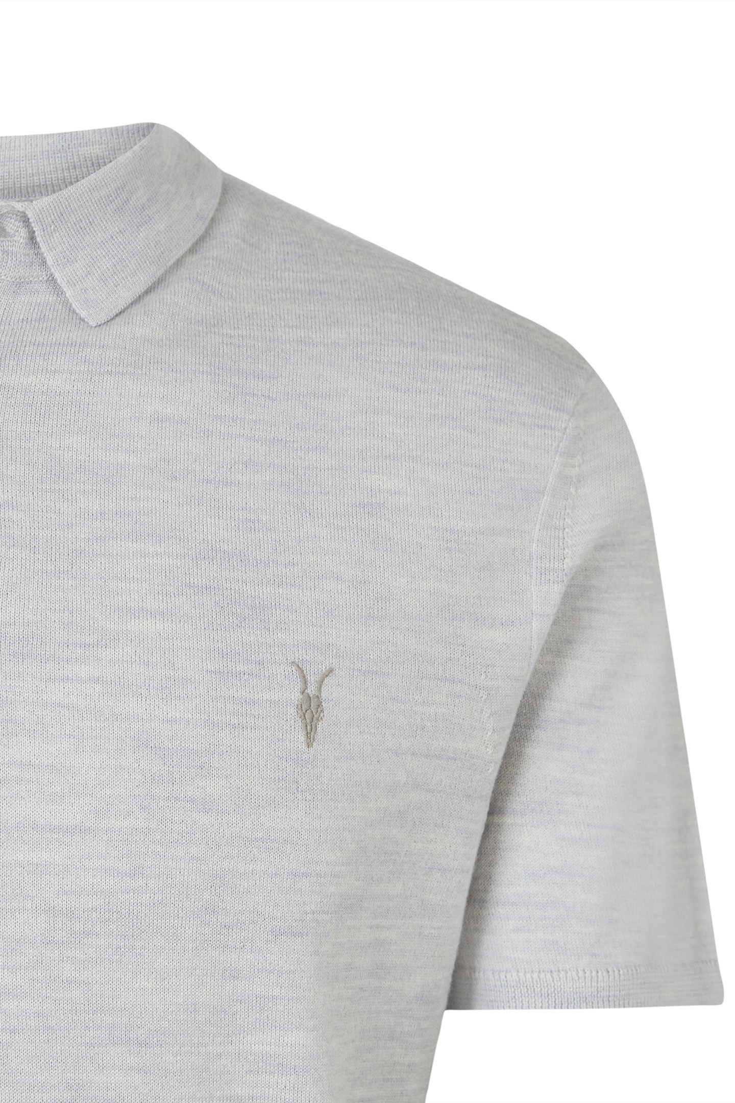 MODE MERINO SS POLO LIGHT GREY MARL 6