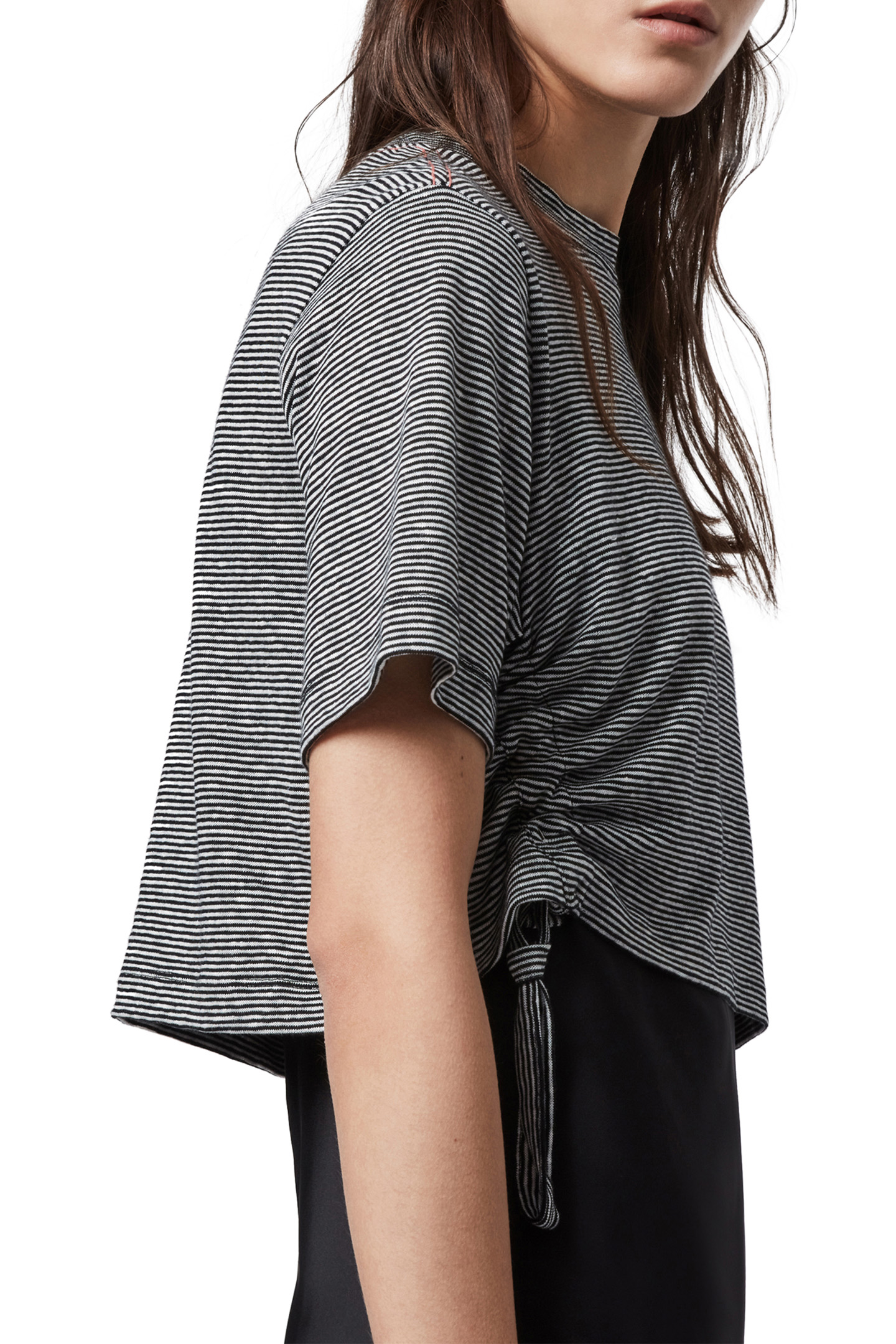 BENNO LIN STRIPE TEE CHALK WHITE/BLACK 6