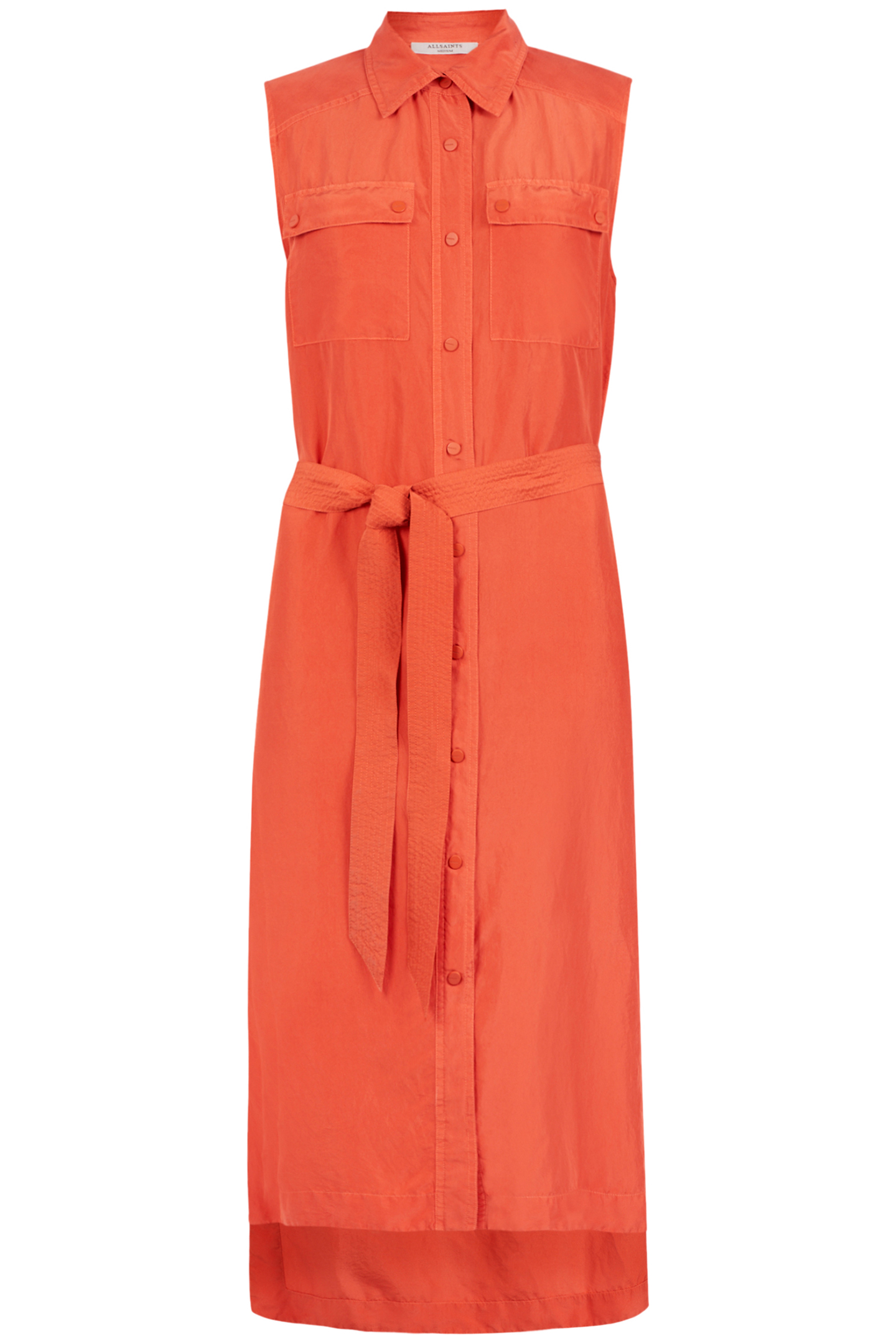 ESTHIE SILK DRESS HOT TANGO ORANGE 1