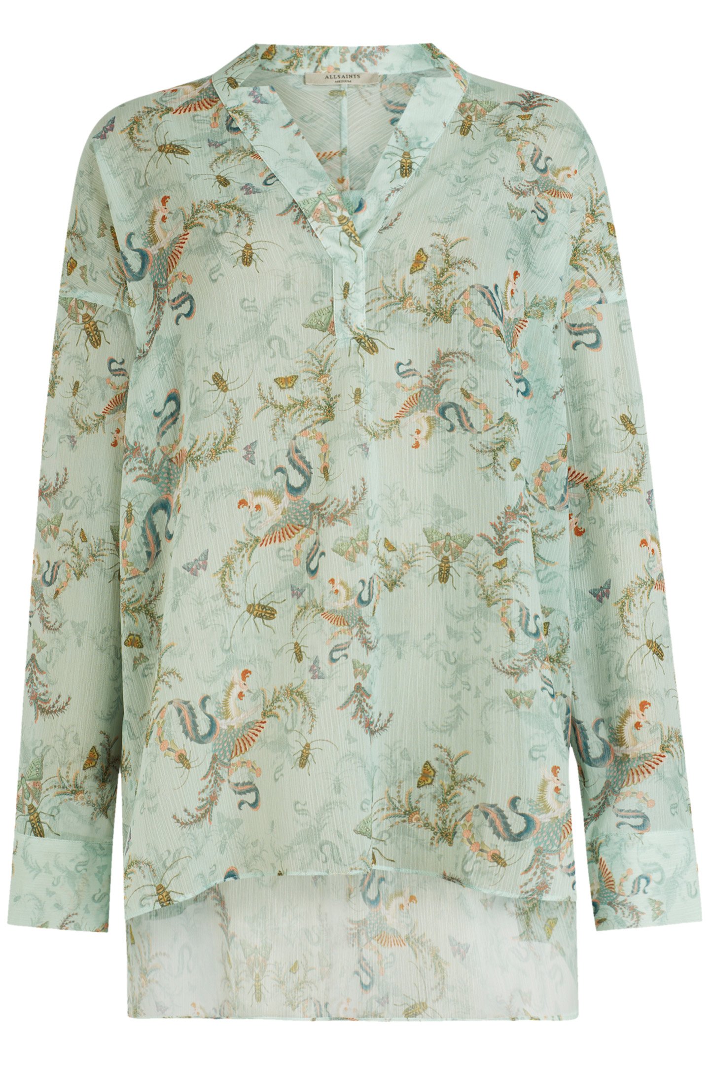 ANDIA ASSAM SHIRT AQUA BLUE by AllSaints