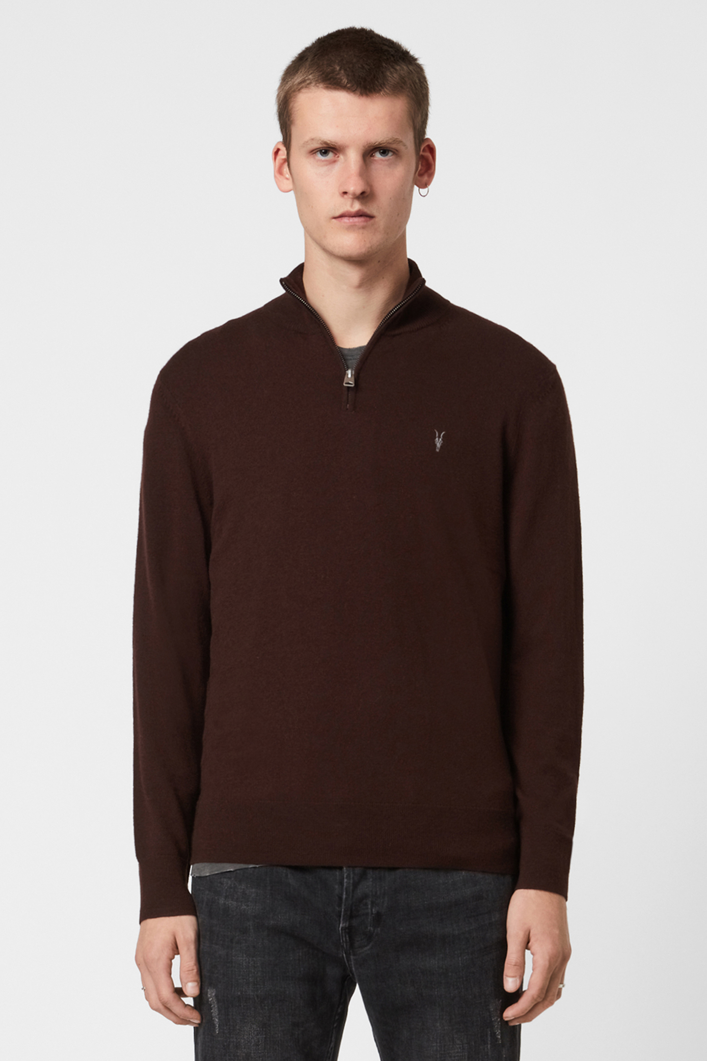 KILBURN ZIP FUNNEL OXBLOOD RED 1