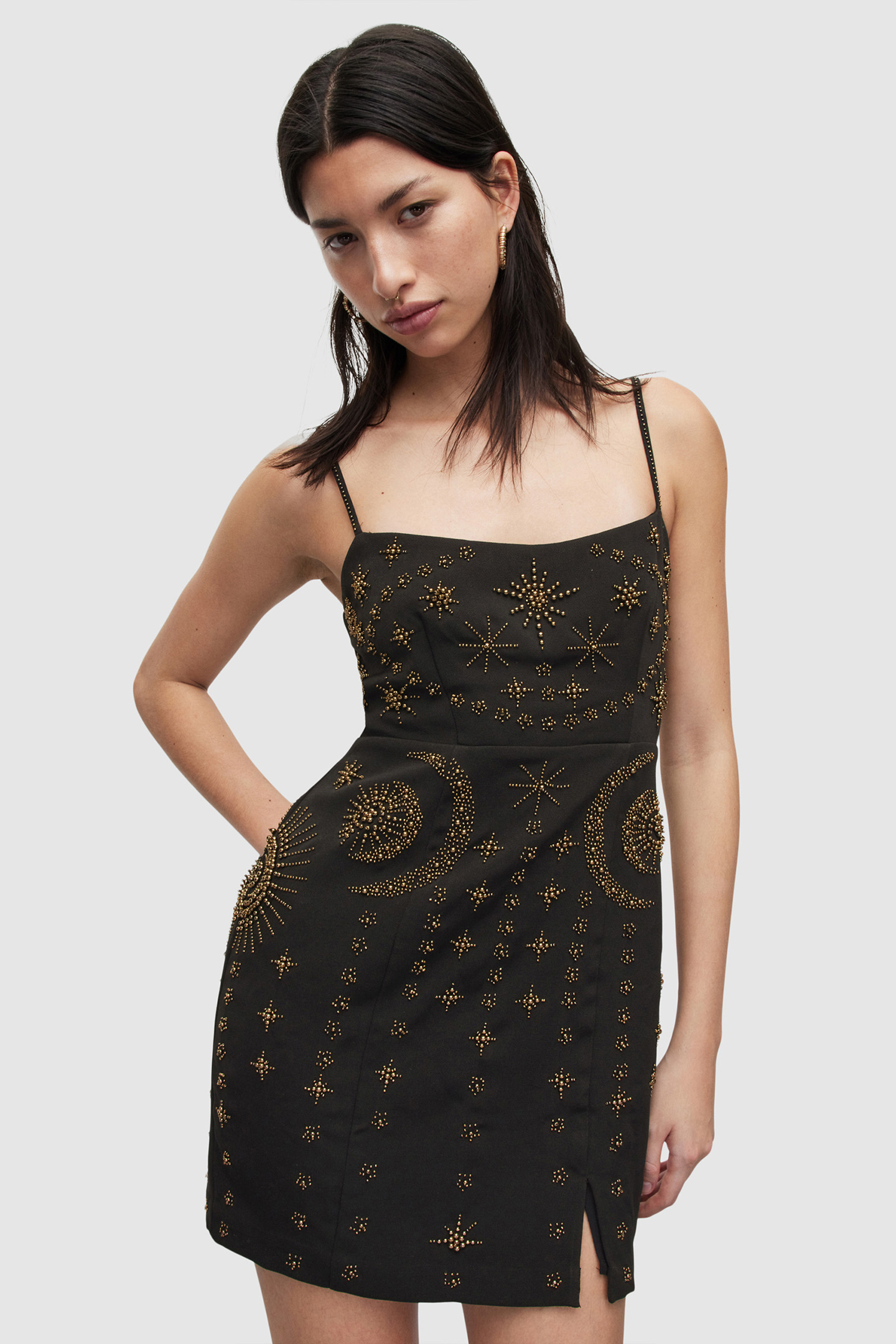 ABELLA SELENE EMB DR BLACK 1