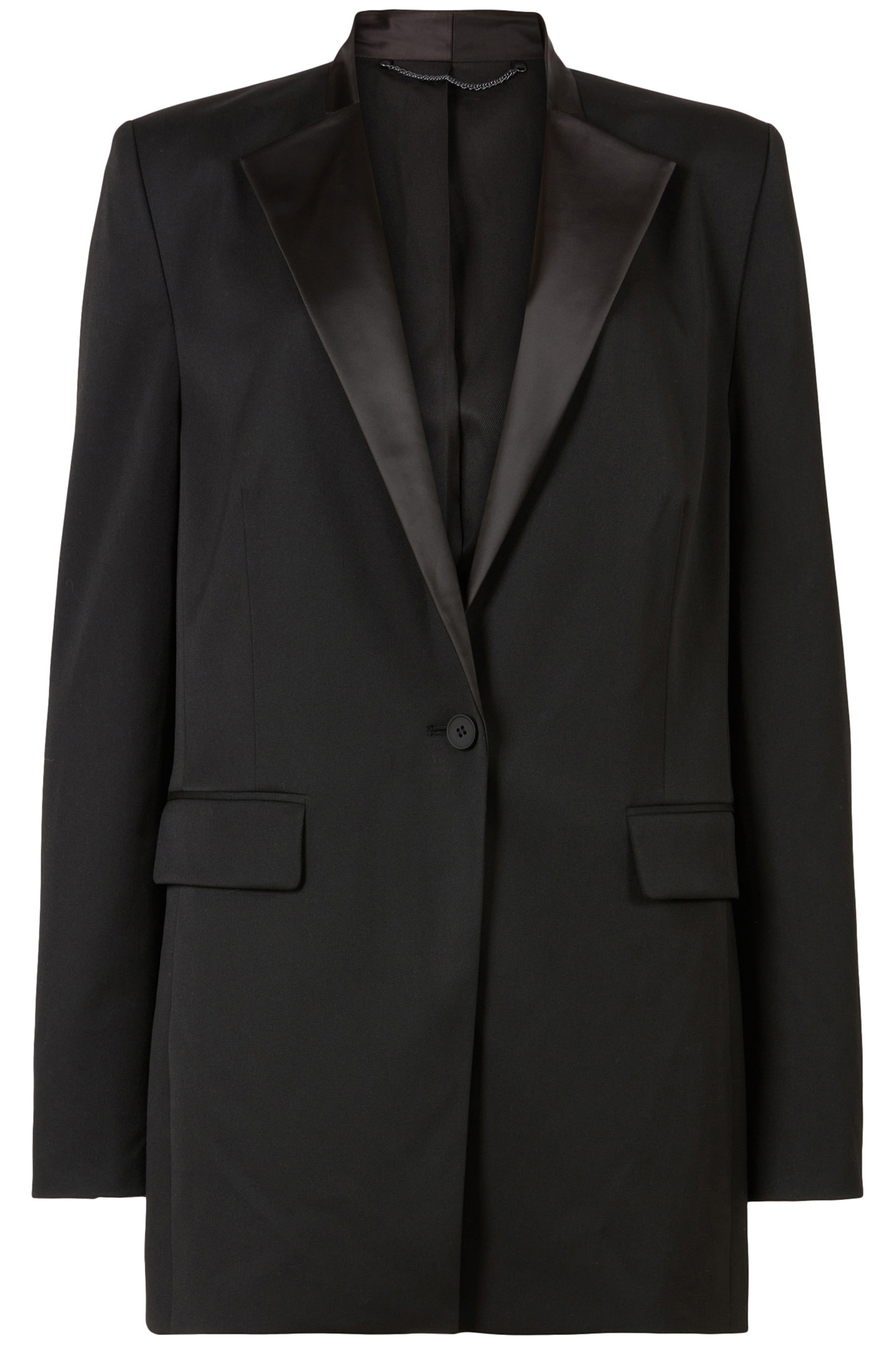 SOFIA SATIN BLAZER BLACK 4