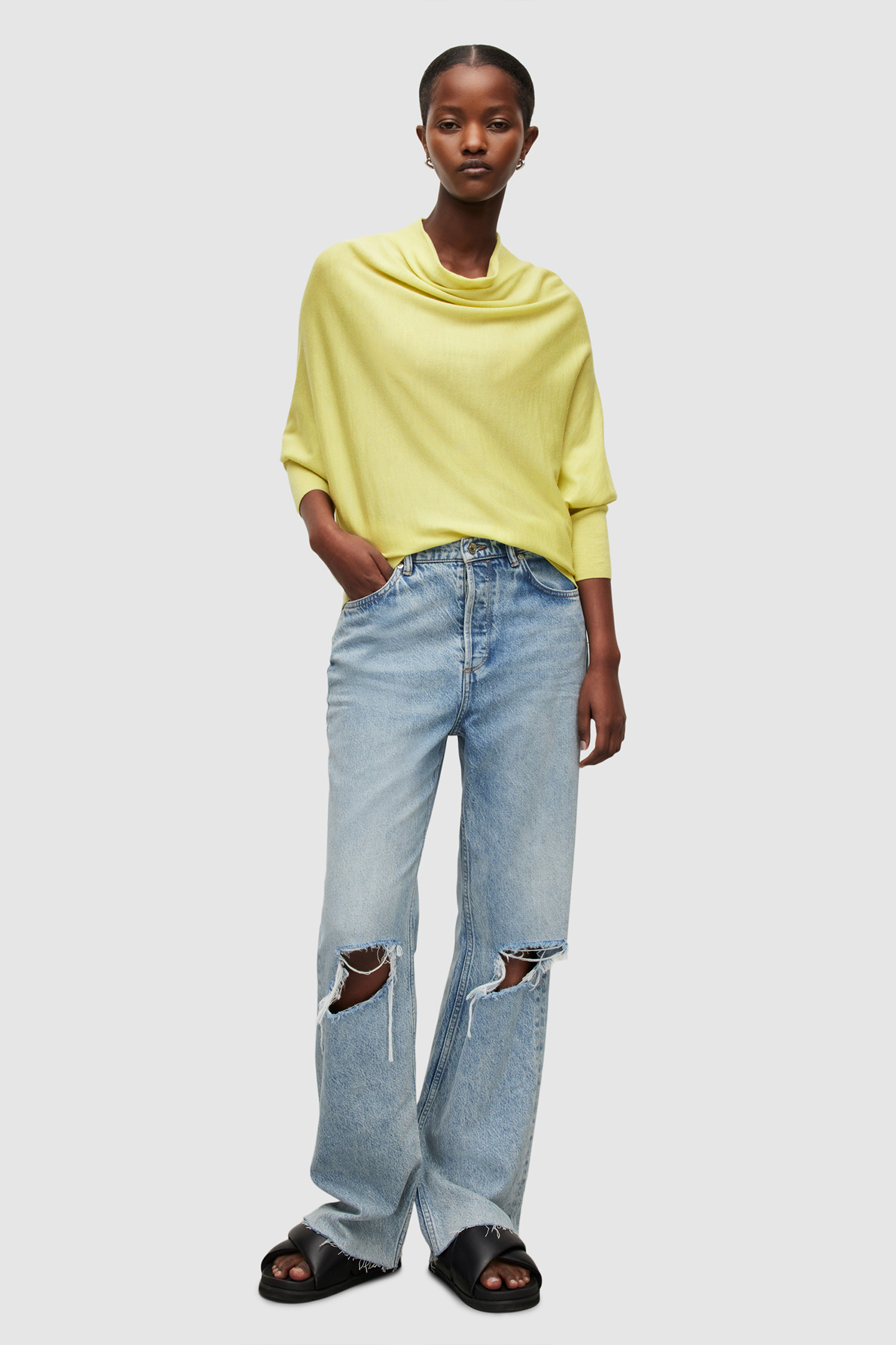 RIDLEY MERINO JUMPER CITRONELLA YELLOW 1