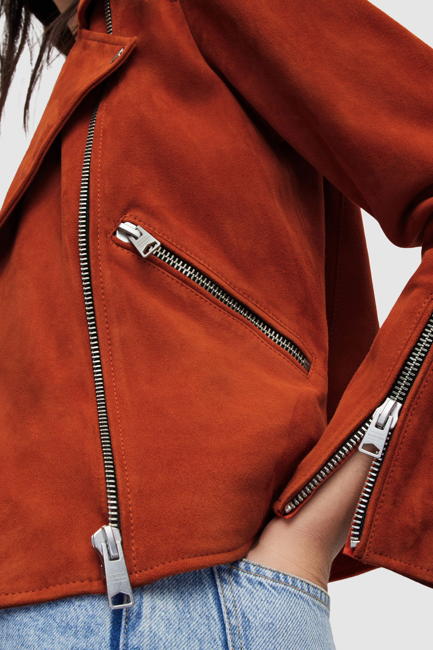 FERN SUEDE BIKER MANDARIN ORANGE 10