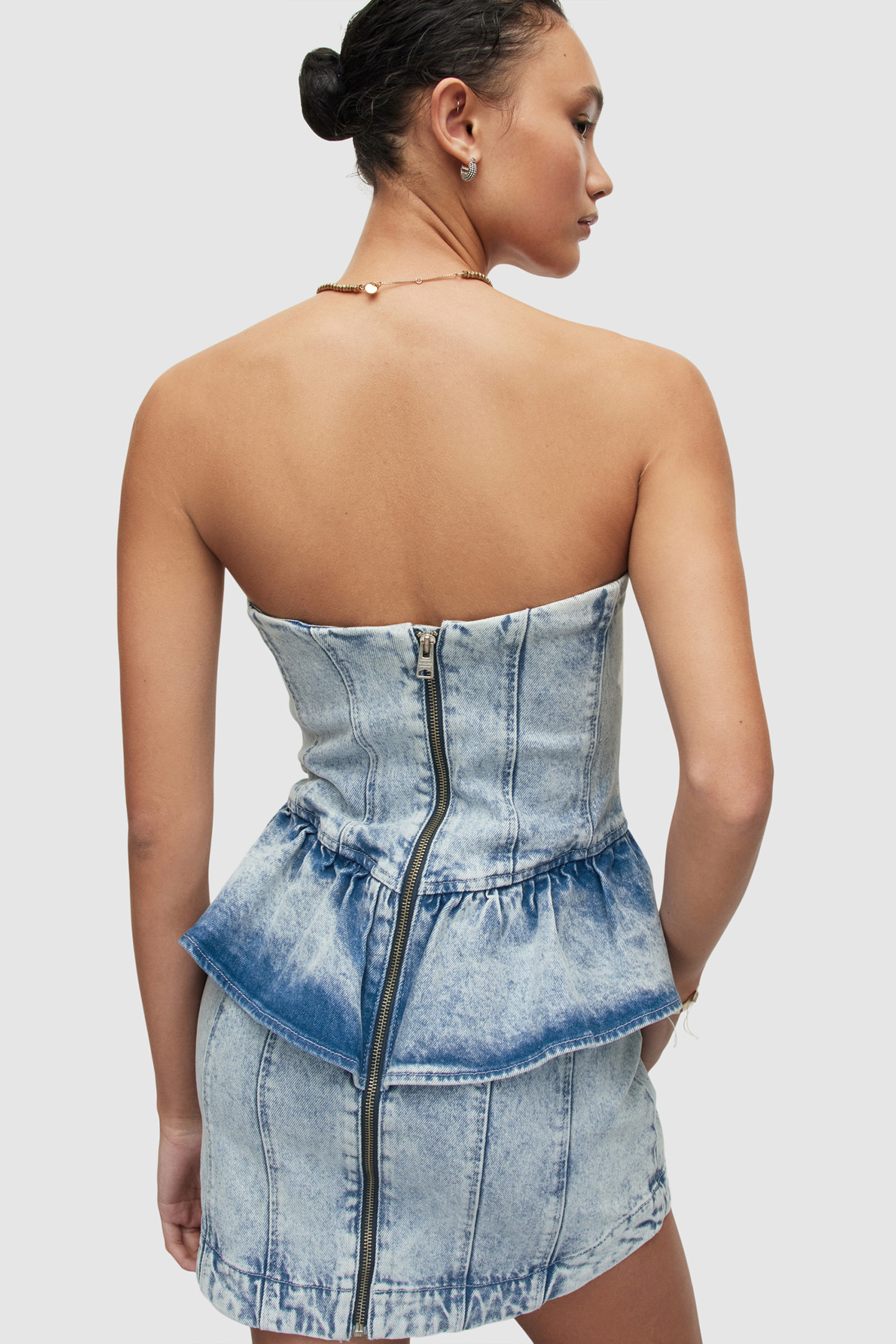 ANDY DENIM DRESS SNOW WASH INDIGO 2