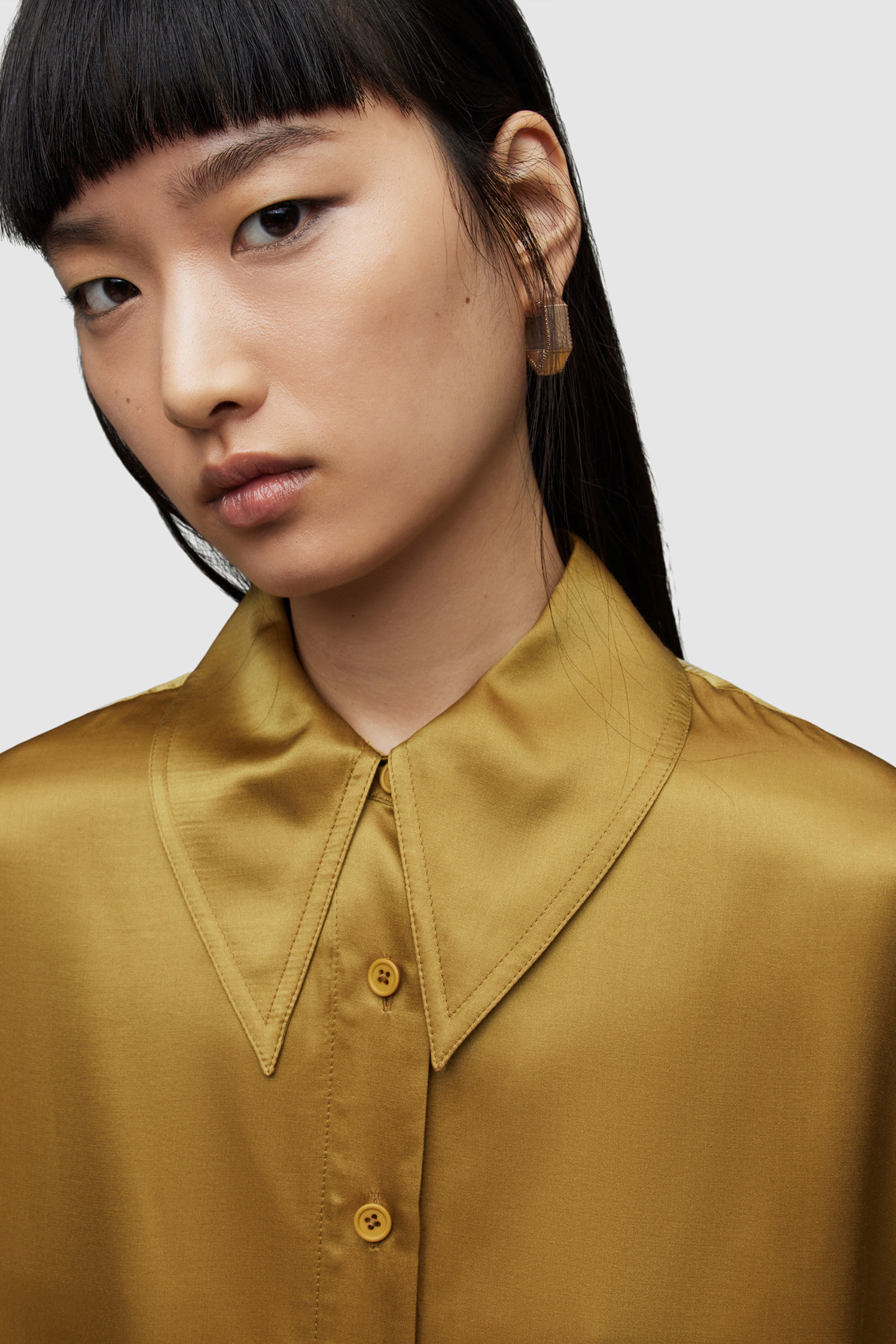 CHARLI SHIRT ECRU OLIVE GREEN 8