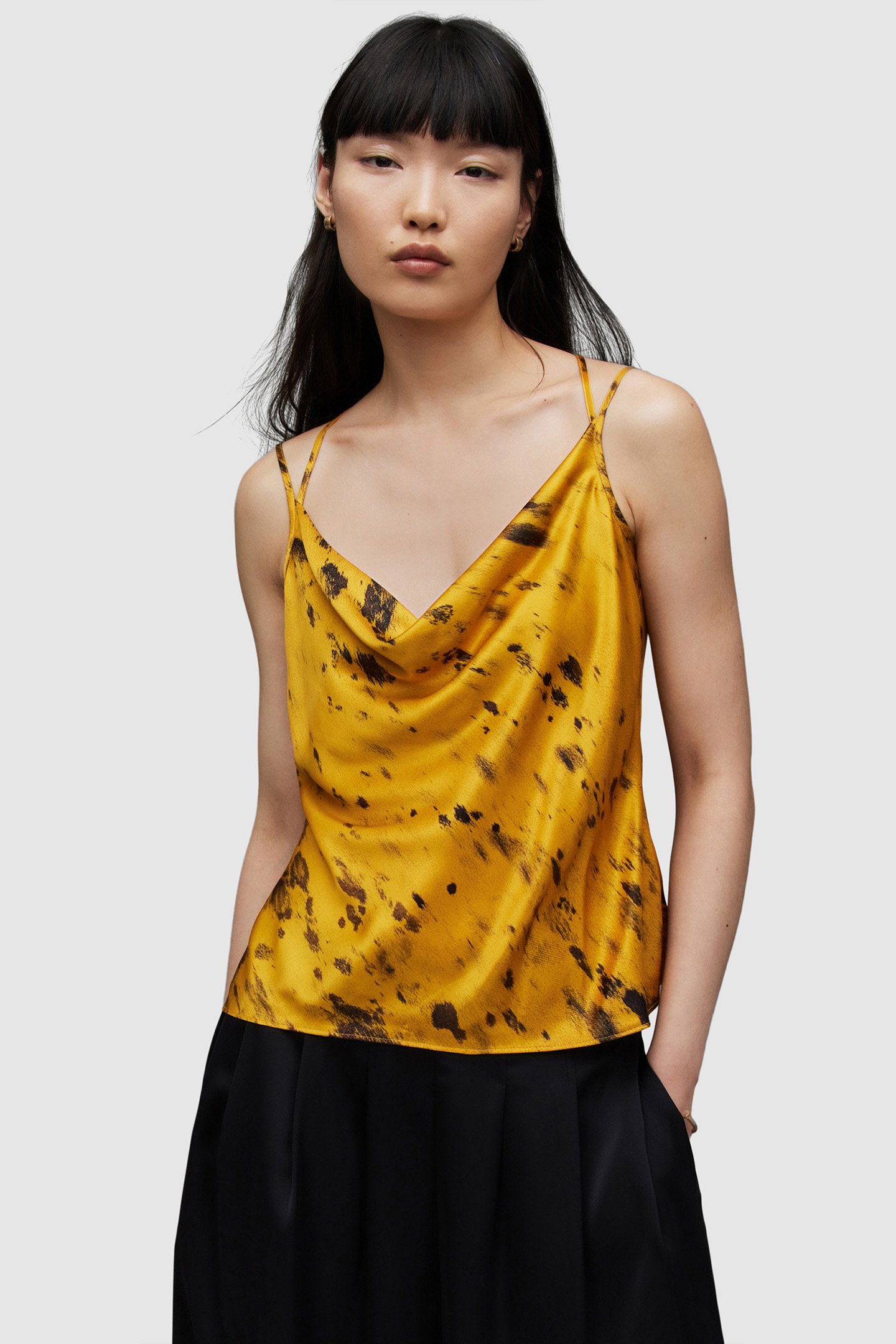 MARTA RONNIE TOP OCHRE YELLOW by AllSaints