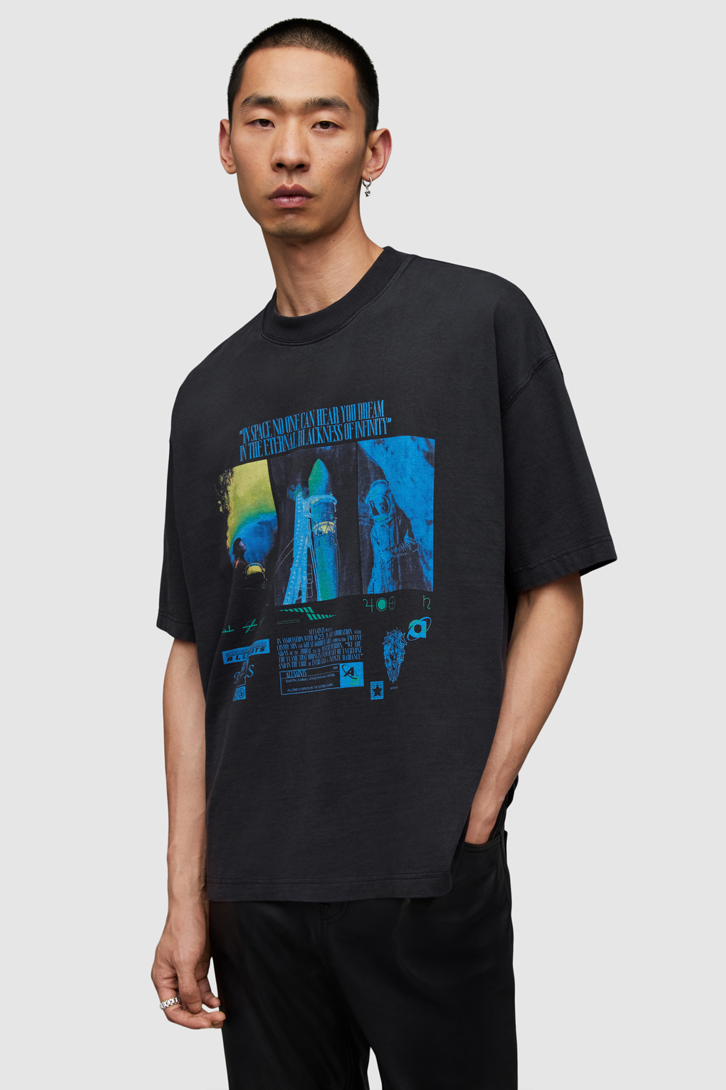 RADIANCE SS CREW JET BLACK by AllSaints