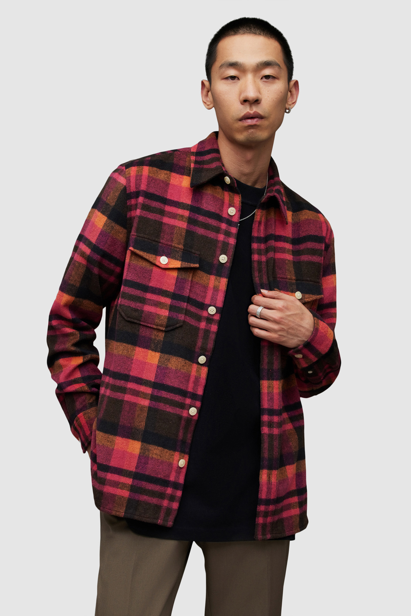 AQUARIUS LS SHIRT PINK by AllSaints