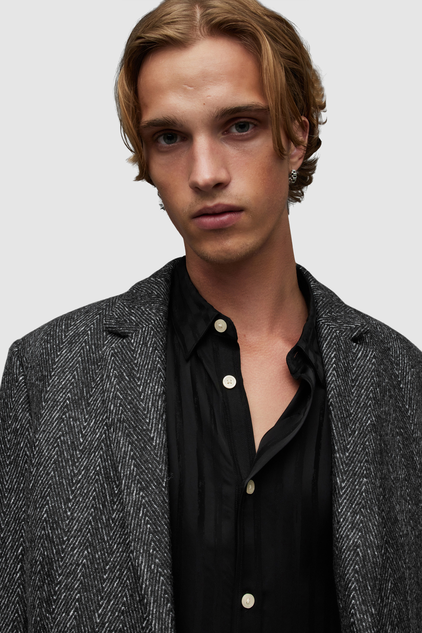 MANOR HERRINGBONE CO BLACK 6