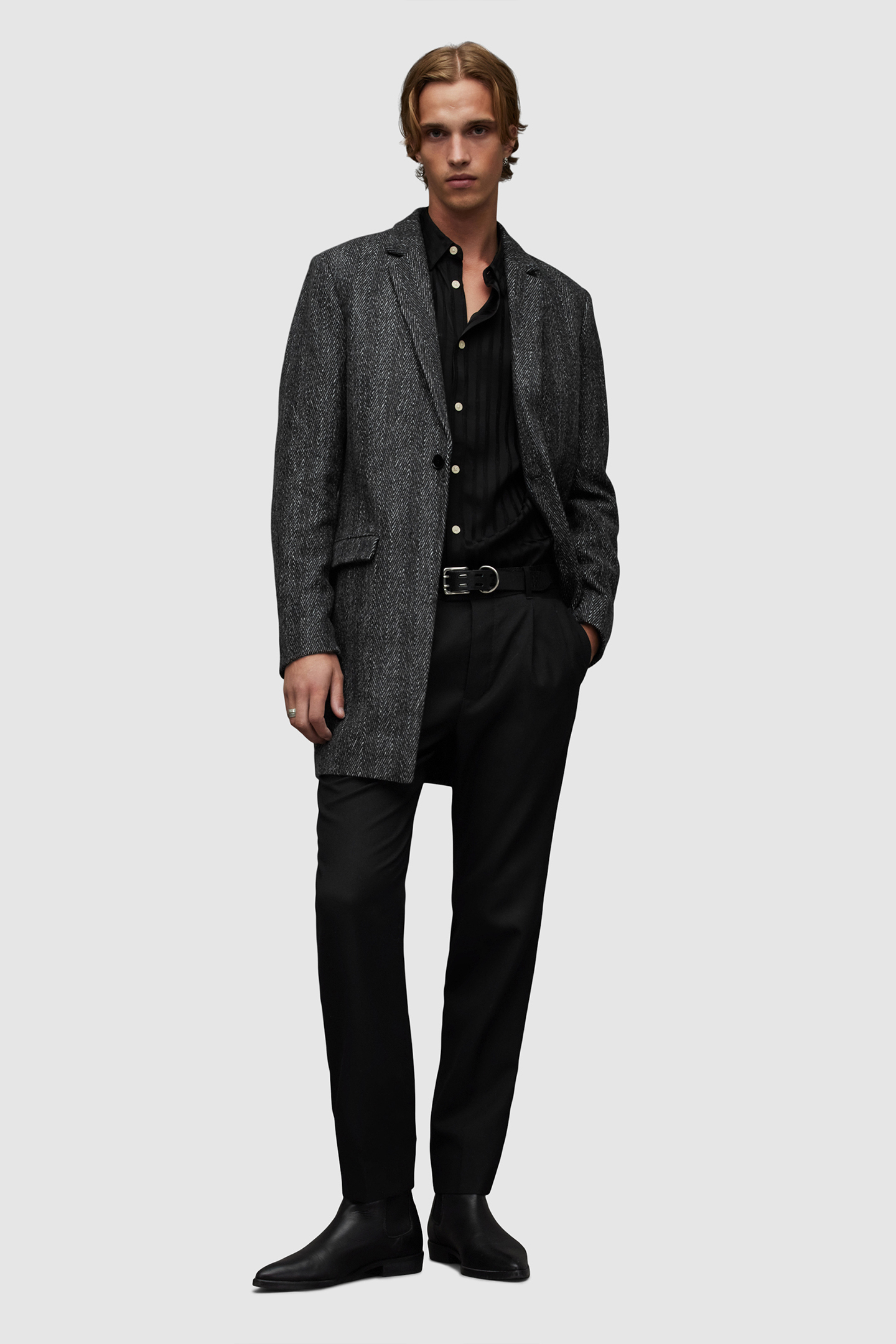 MANOR HERRINGBONE CO BLACK 3