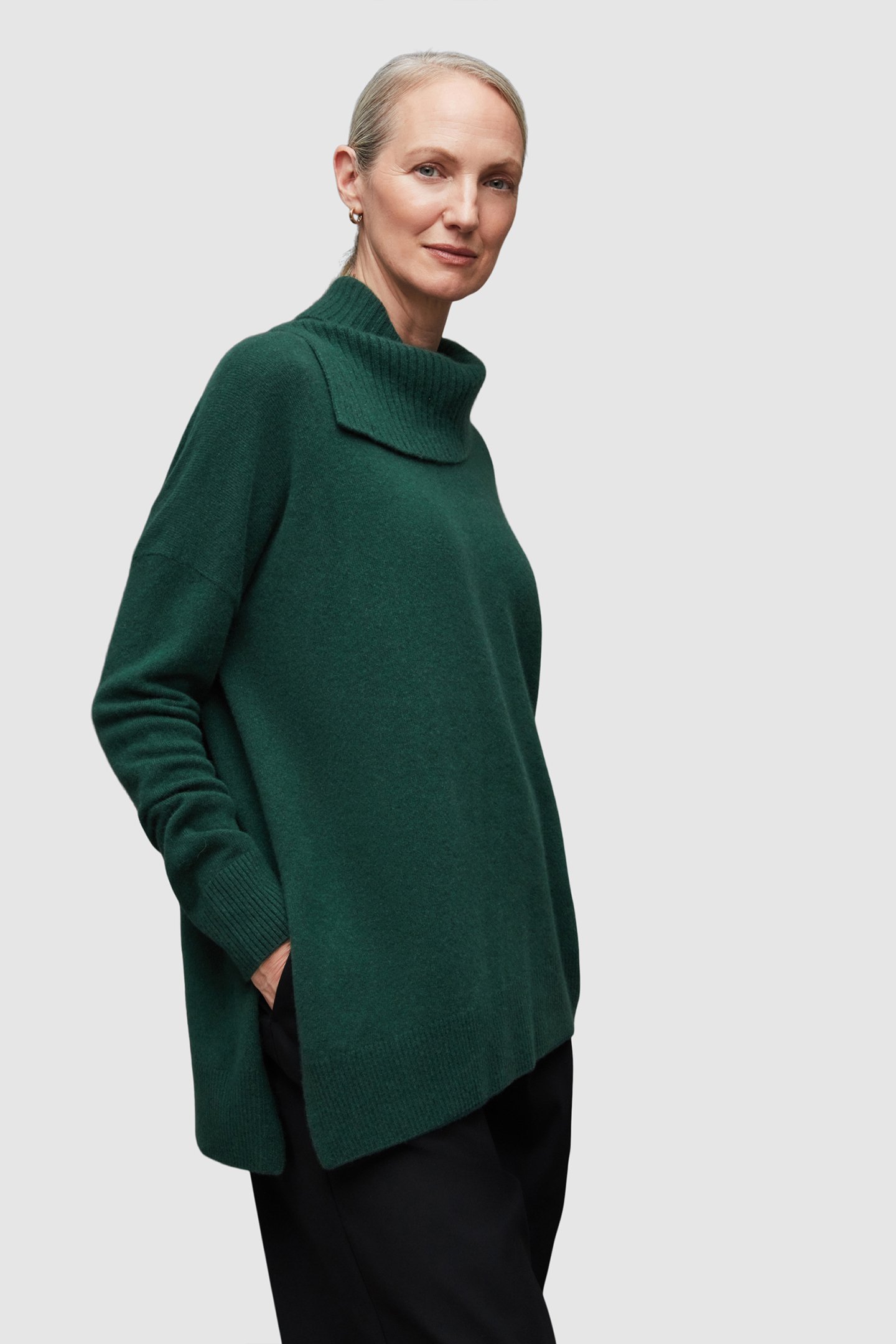 WHITBY CASH JUMPER BOTTLE GREEN 5