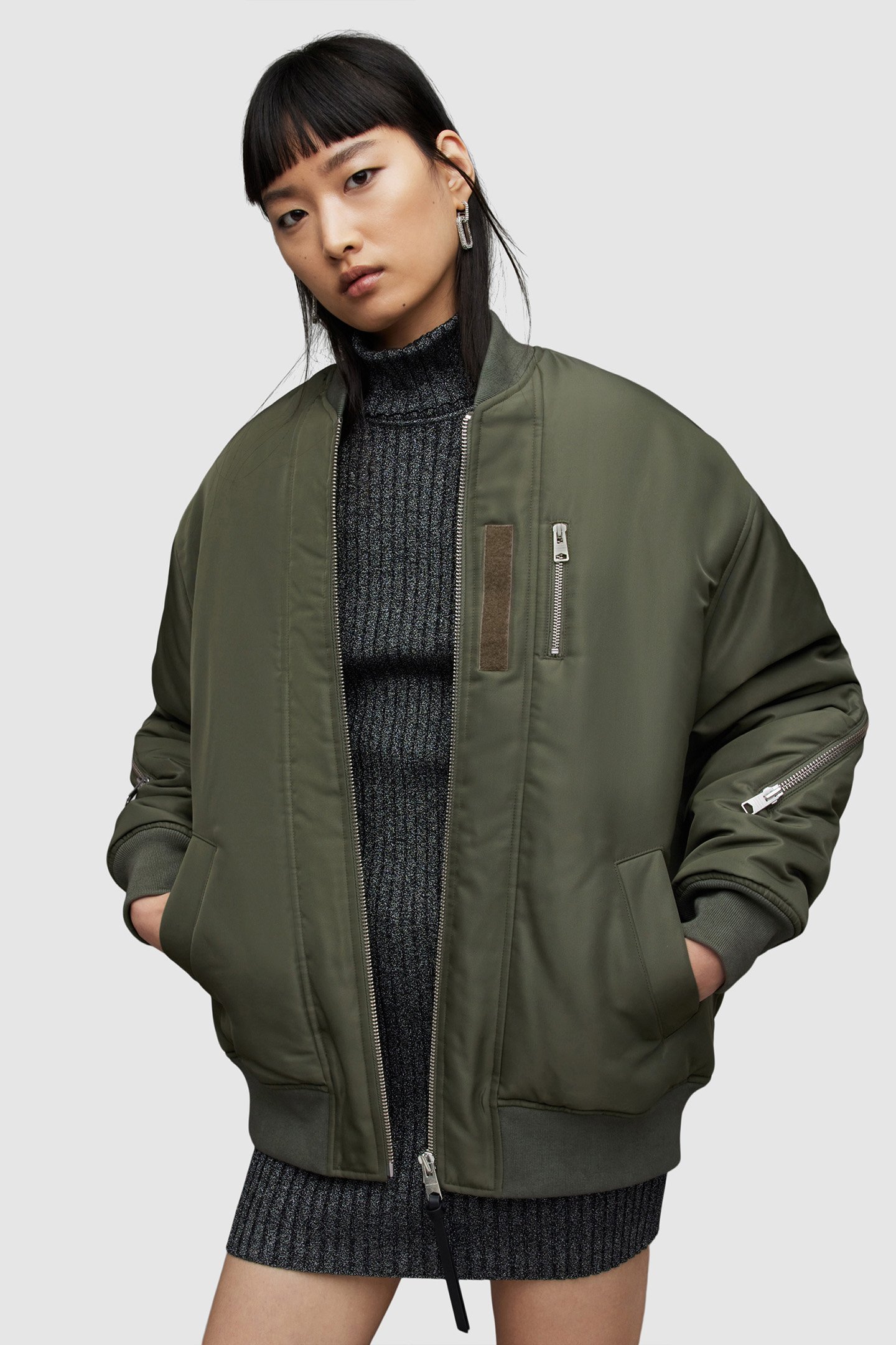 SCOUT BOMBER KHAKI GREEN by AllSaints