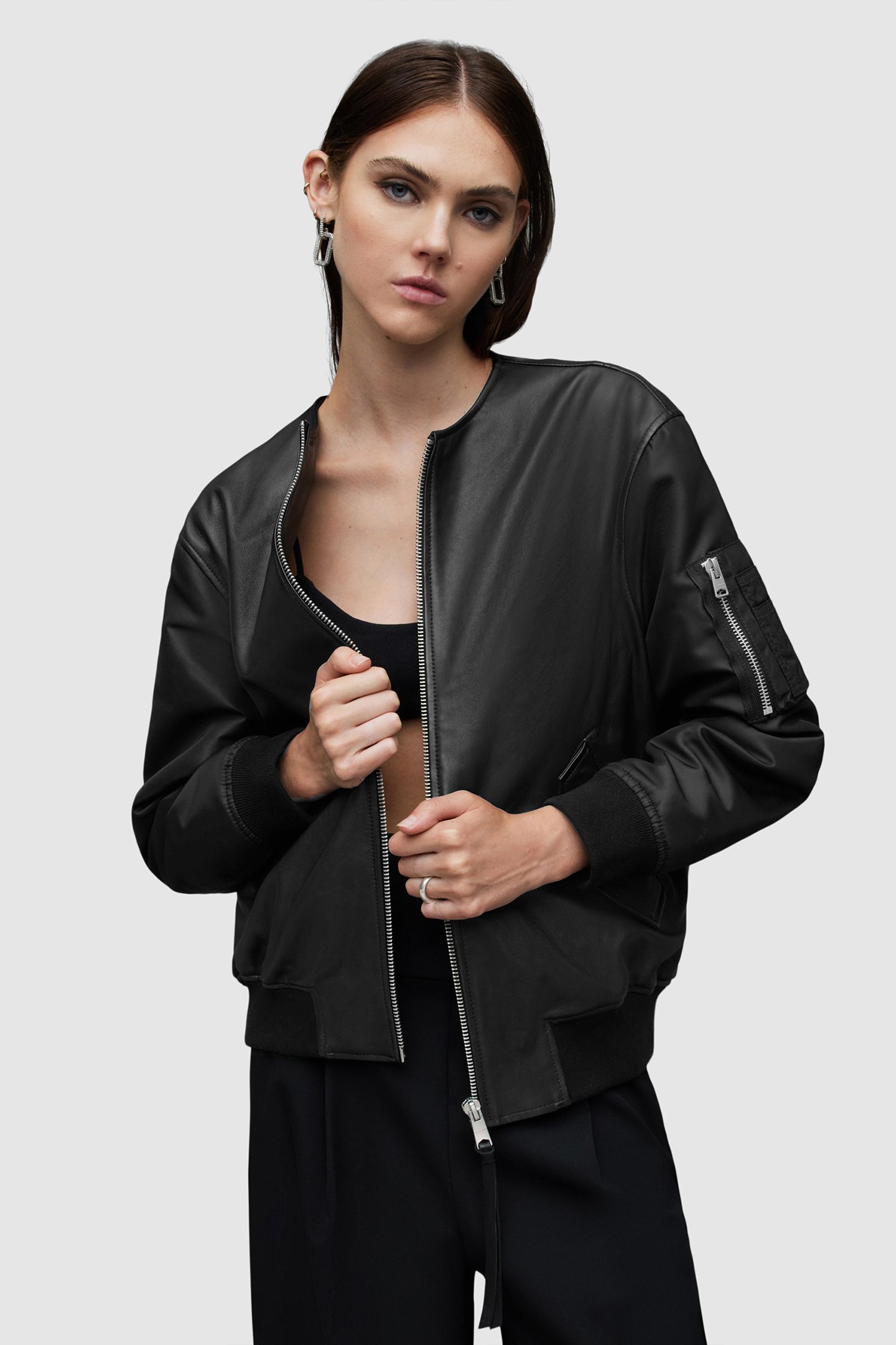 ZENE BOMBER BLACK by AllSaints
