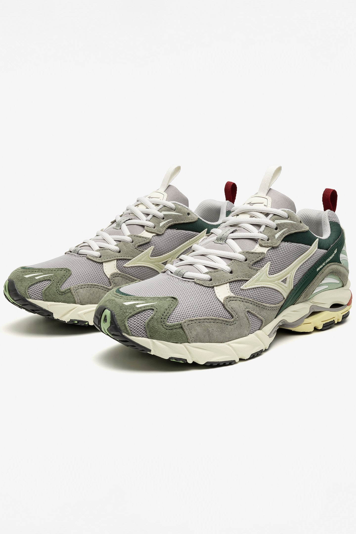 UNISEX SHOE S.L.WAVE RIDER 10 OPAL GRAY/PRISTINE/BISTRO GREE by Mizuno