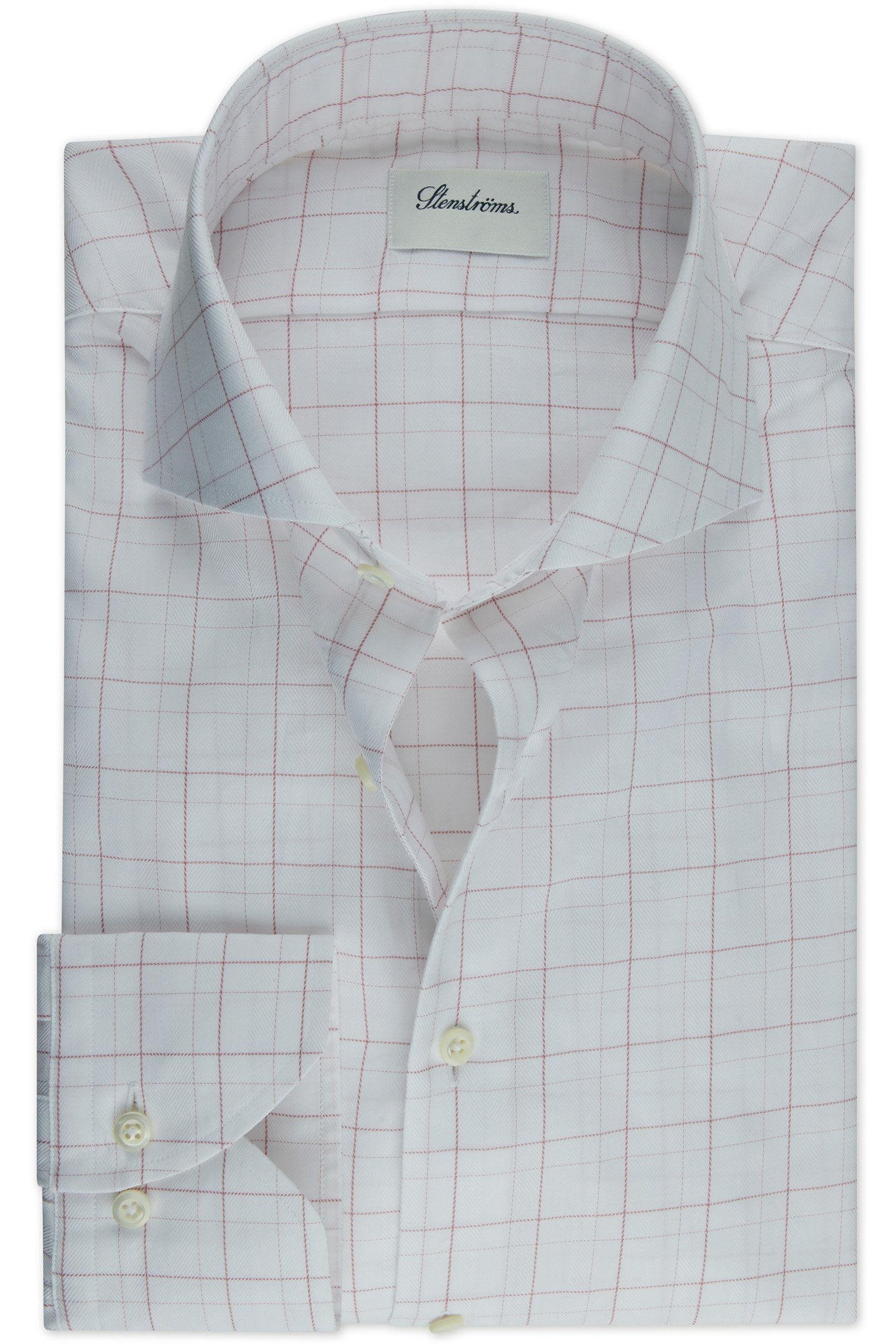 FITTED BODY/11, RC CUFF LIGHT PINK CHECK by Stenströms