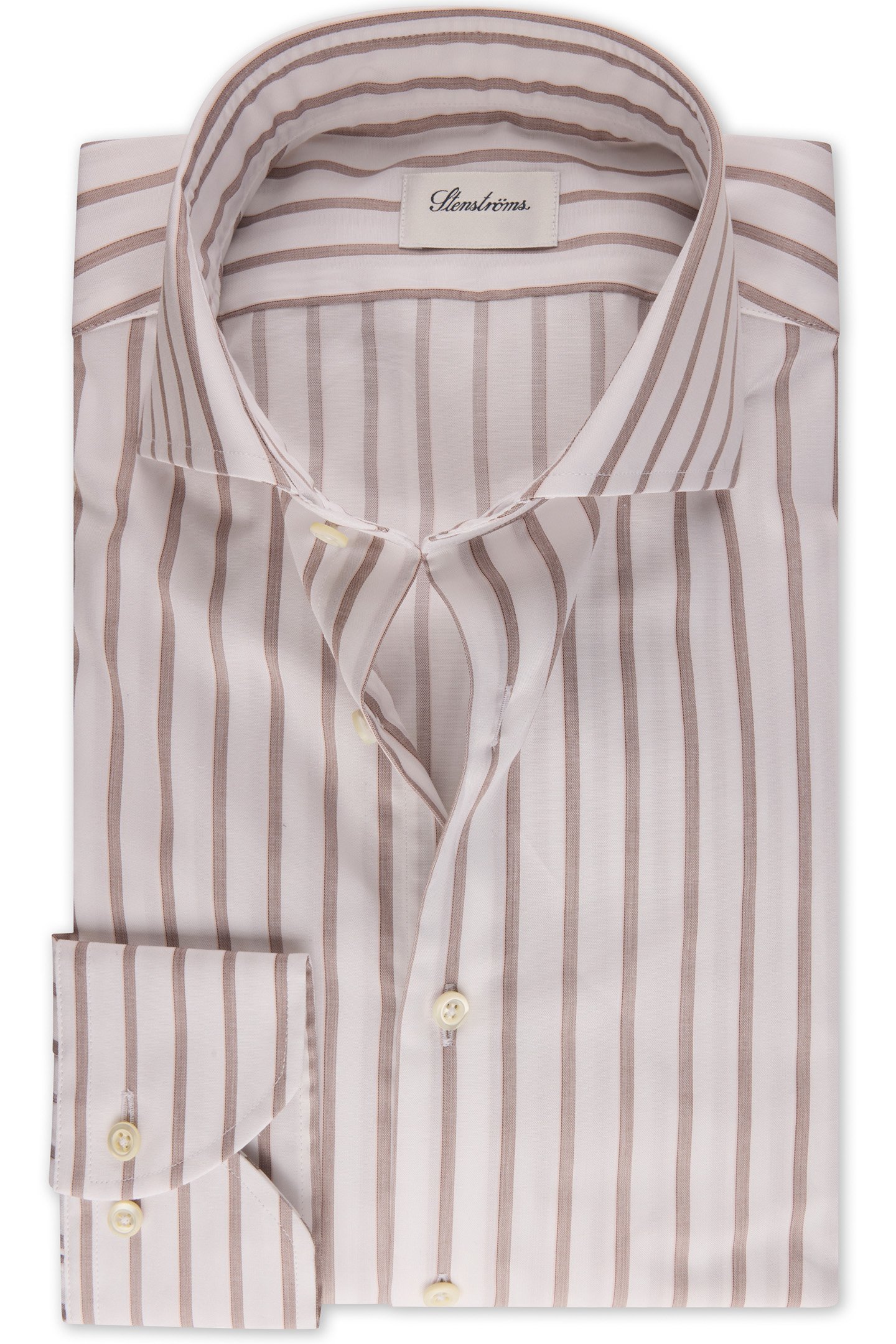 FITTED BODY/11, RC CUFF BROWN STRIPE by Stenströms