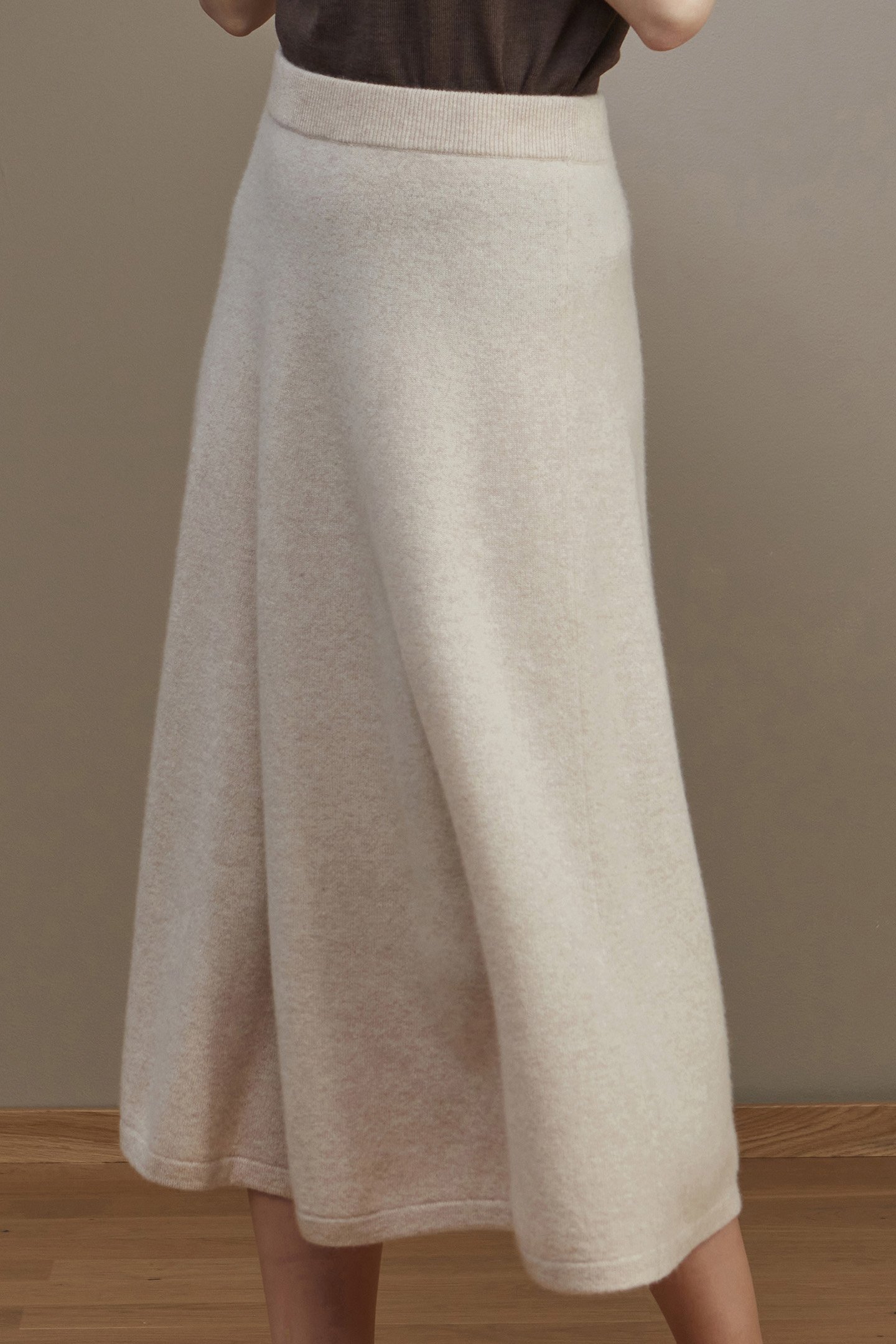 DRU KNIT SKIRT BEIGE by Stenströms