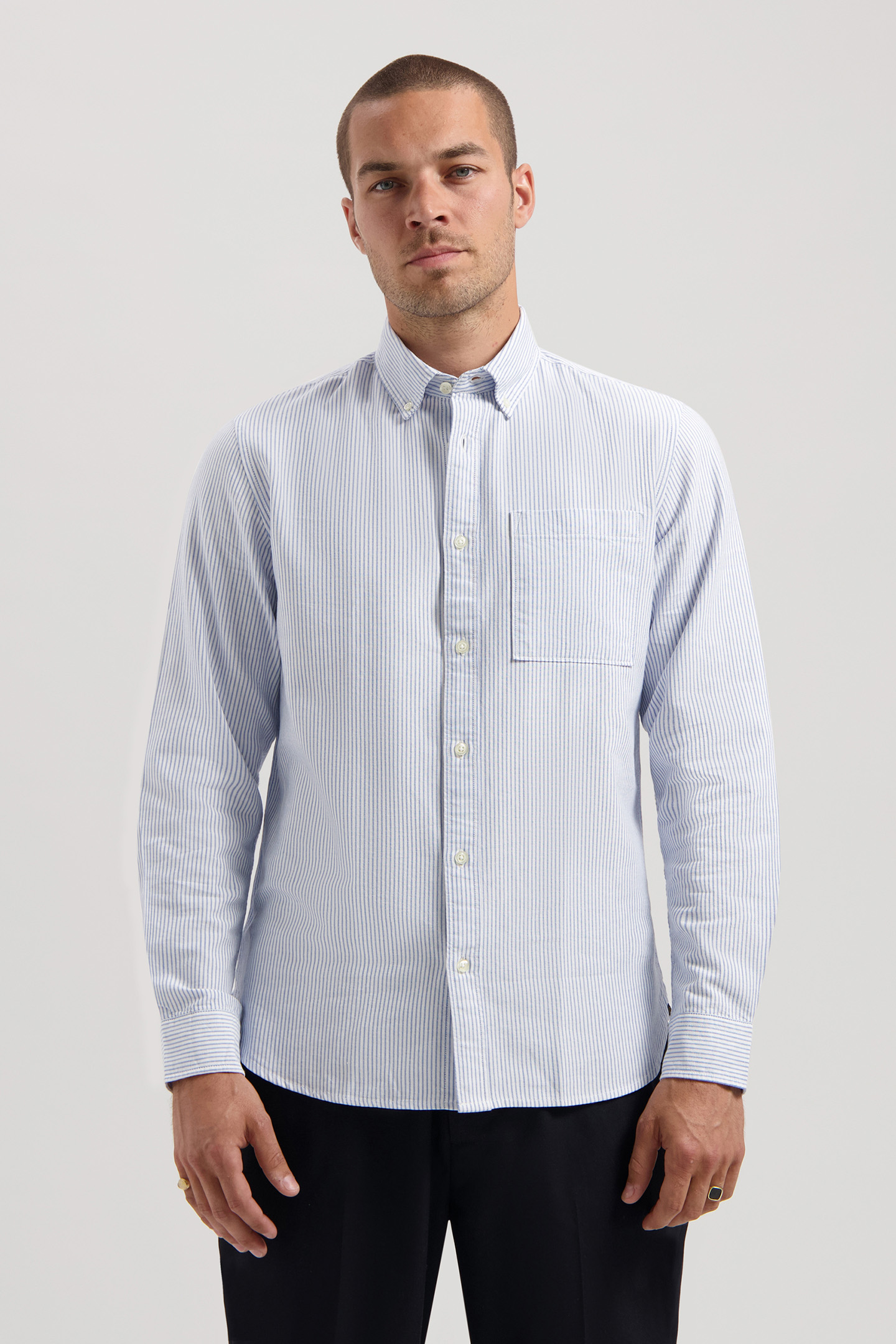 DS_OLIVER SHIRT BLUE / WHITE 1