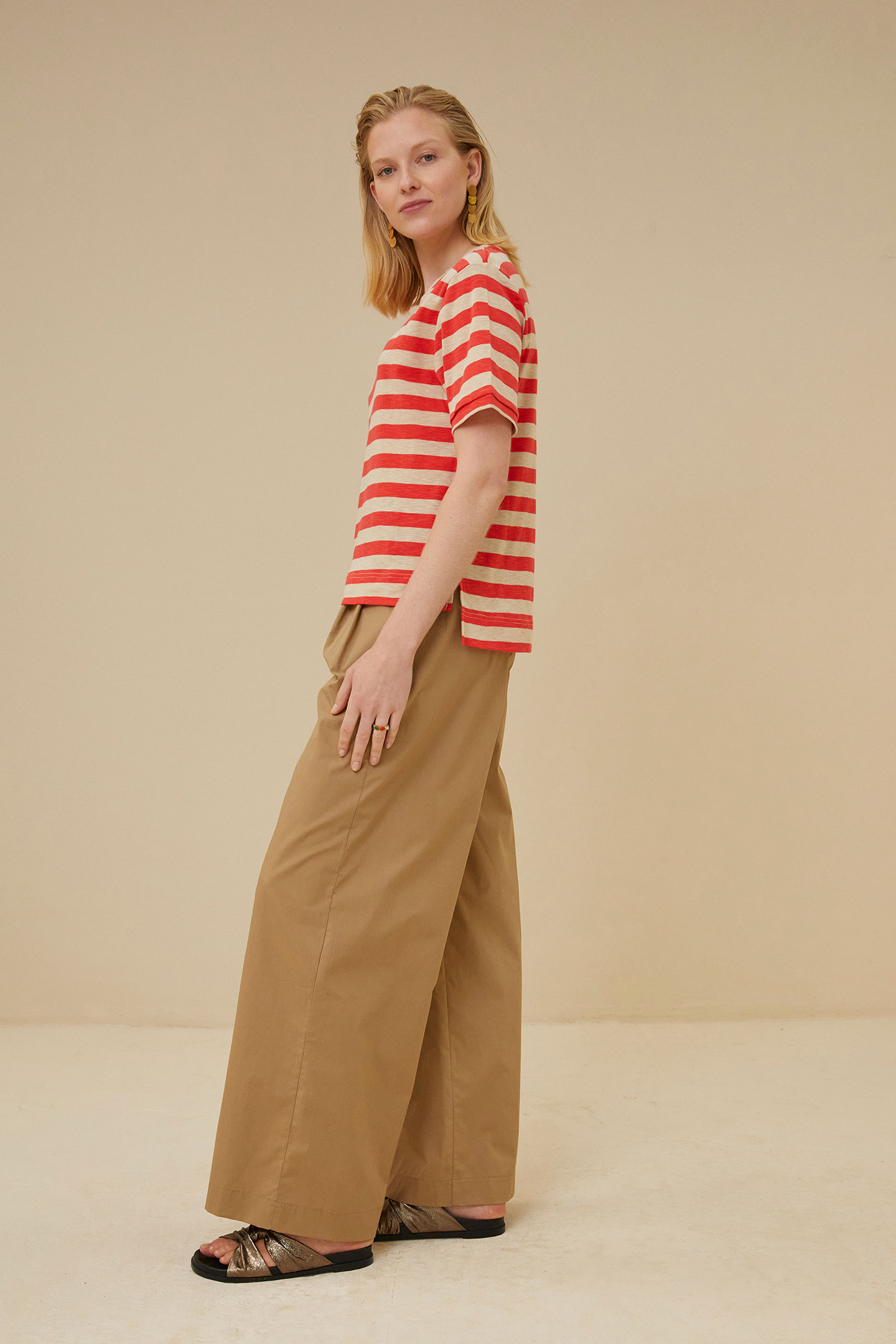 HOPE BIG STRIPE TOP POPPY RED 4