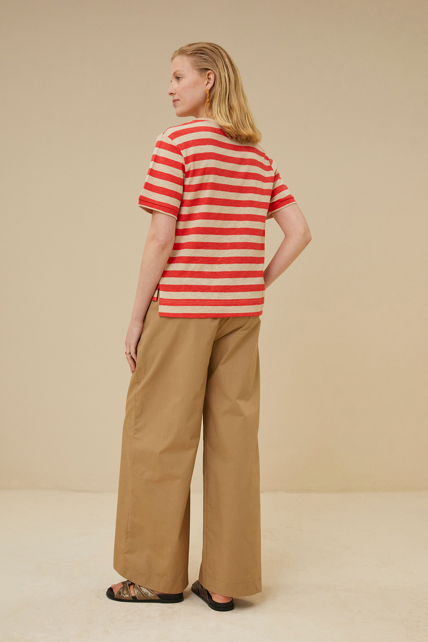 HOPE BIG STRIPE TOP POPPY RED 2