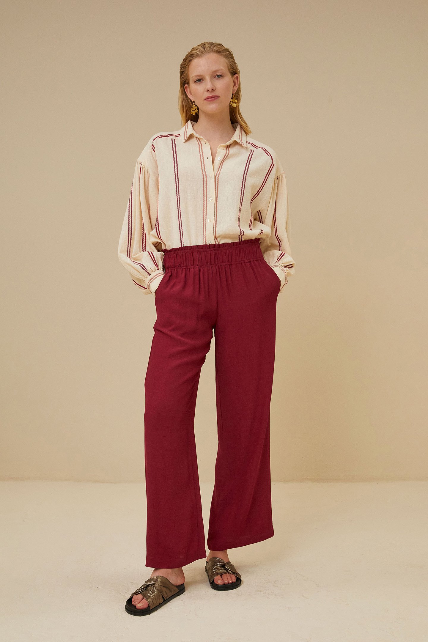 SARAH SHORT ATHIA BLOUSE GRENACHE by BY-BAR