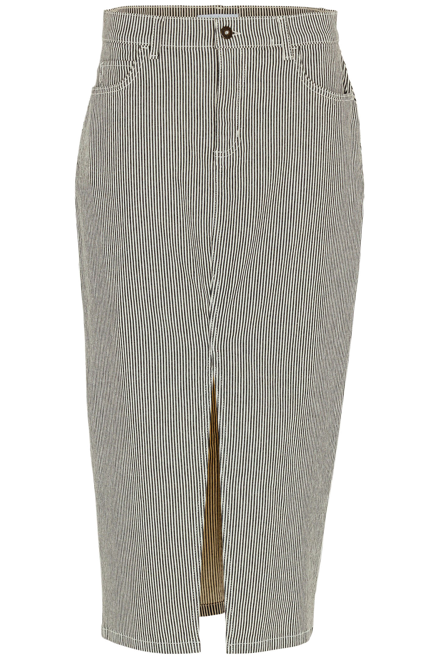 ELBA STRIPE SKIRT JET BLACK 3