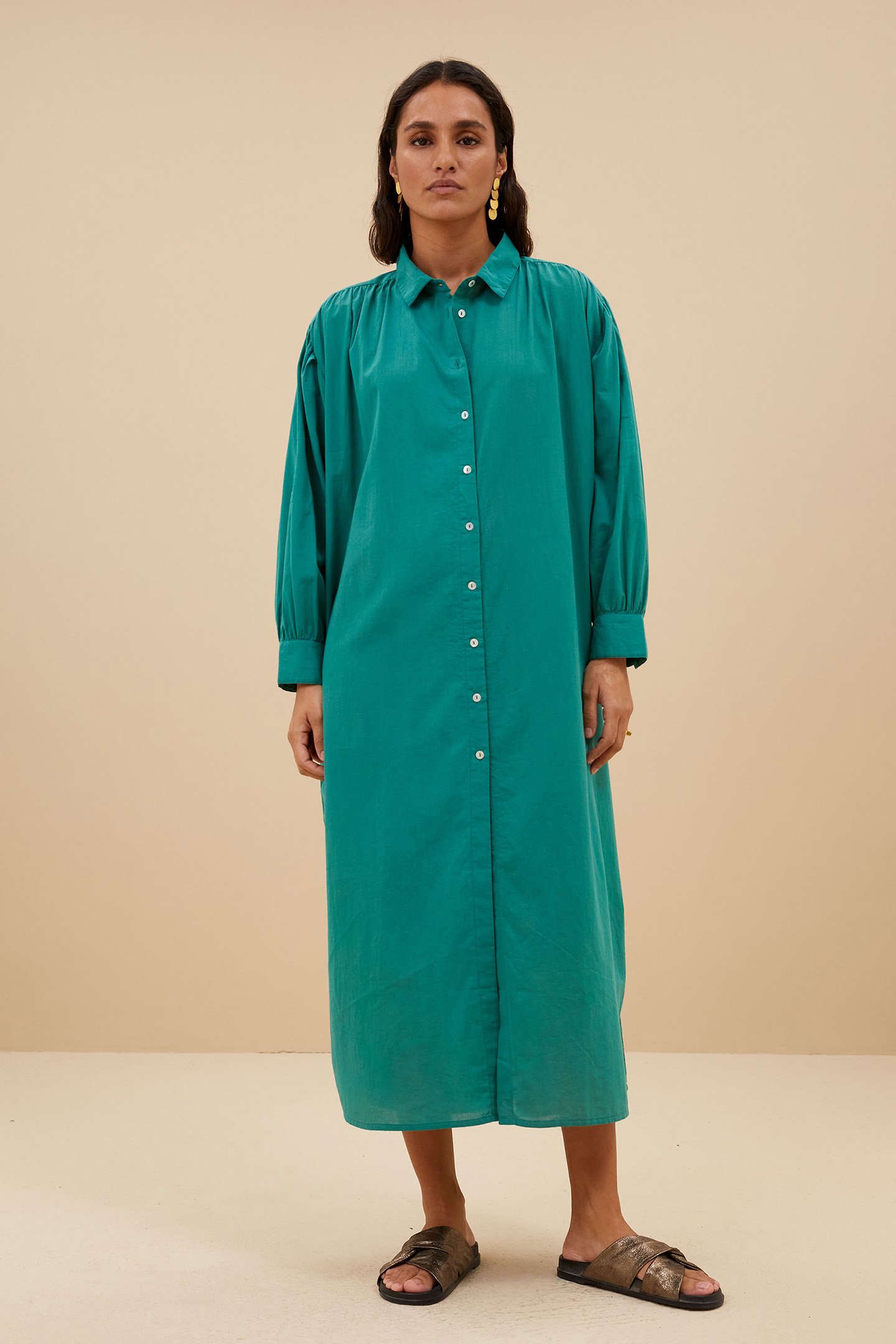 SHIRT DRESS SPRING GREEN by BY-BAR