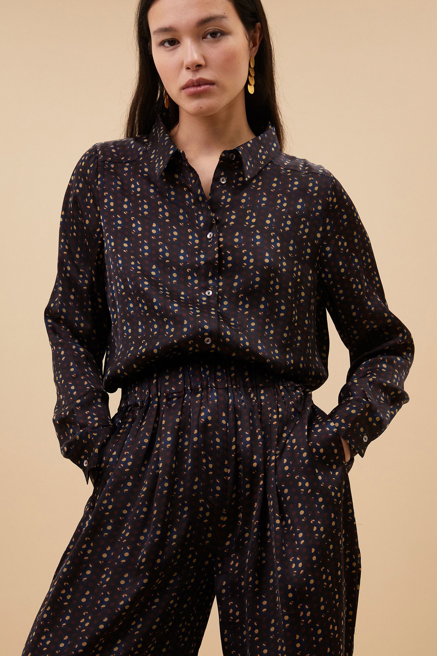 DINA PAISLEY BLOUSE PAISLEY DOTS by BY-BAR