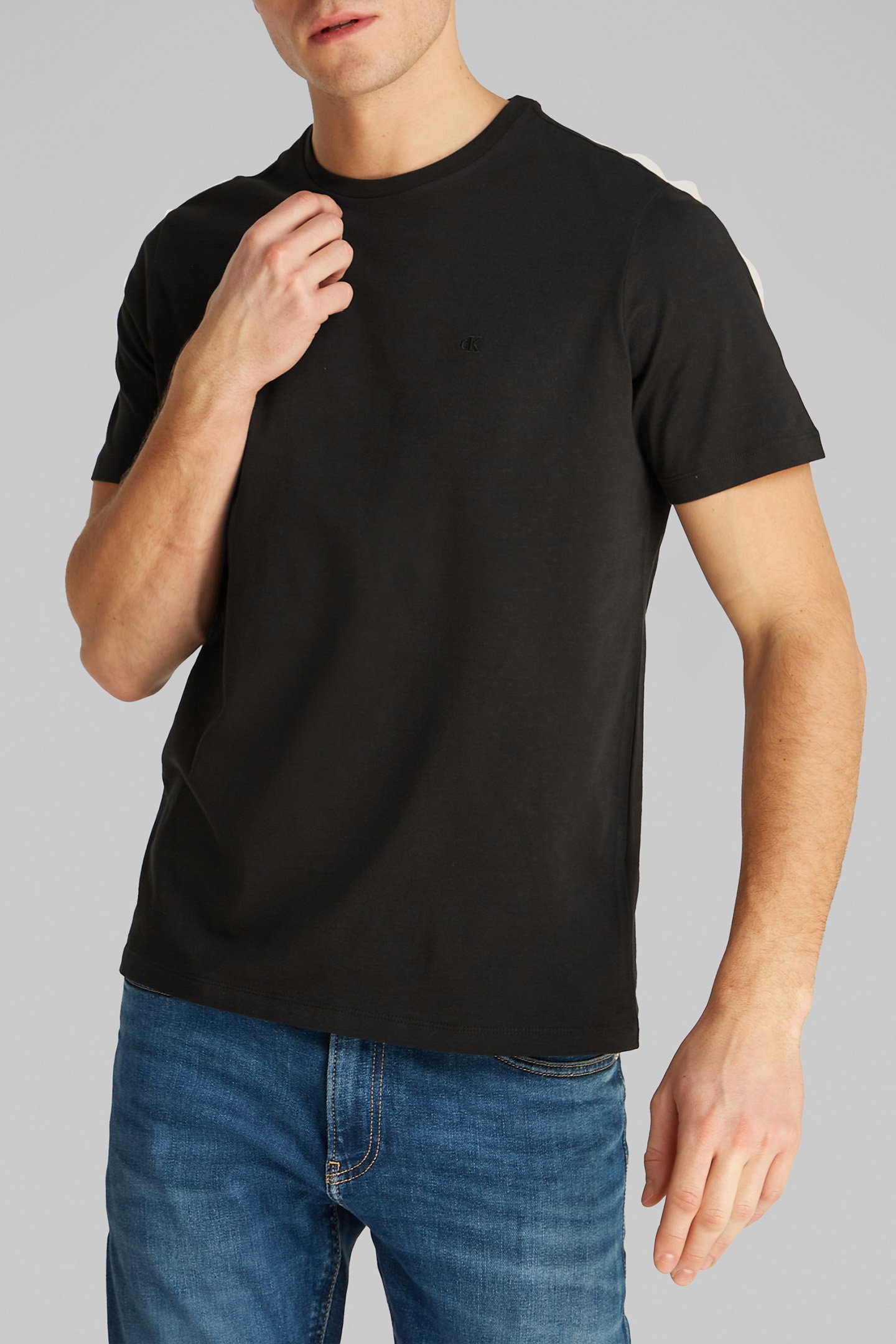 SS SMOOTH CTTN SOLID BLACK by Calvin Klein