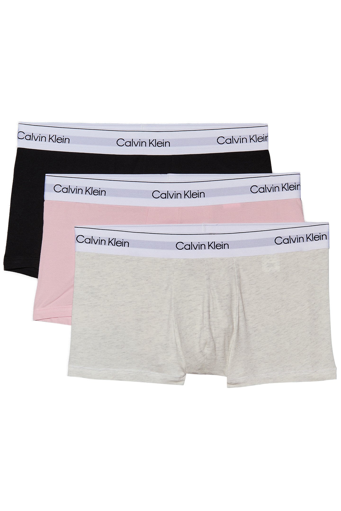 LOW RISE TRUNK 3PK BLACK, SNOW HEATHER, BUFF PINK by Calvin Klein