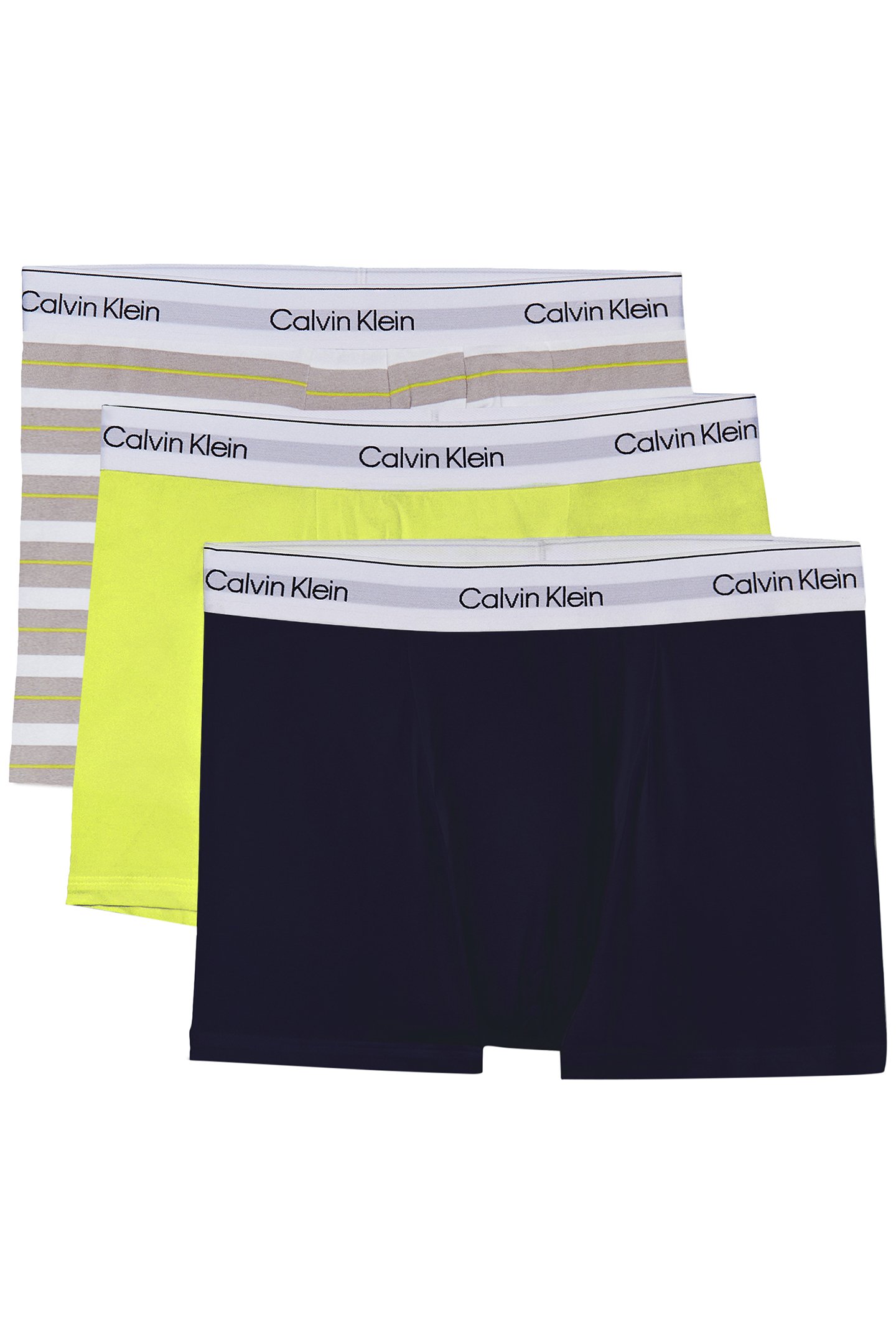 TRUNK 3PK SLINE, MC STR_KEWL LIME, KEWL LIME by Calvin Klein
