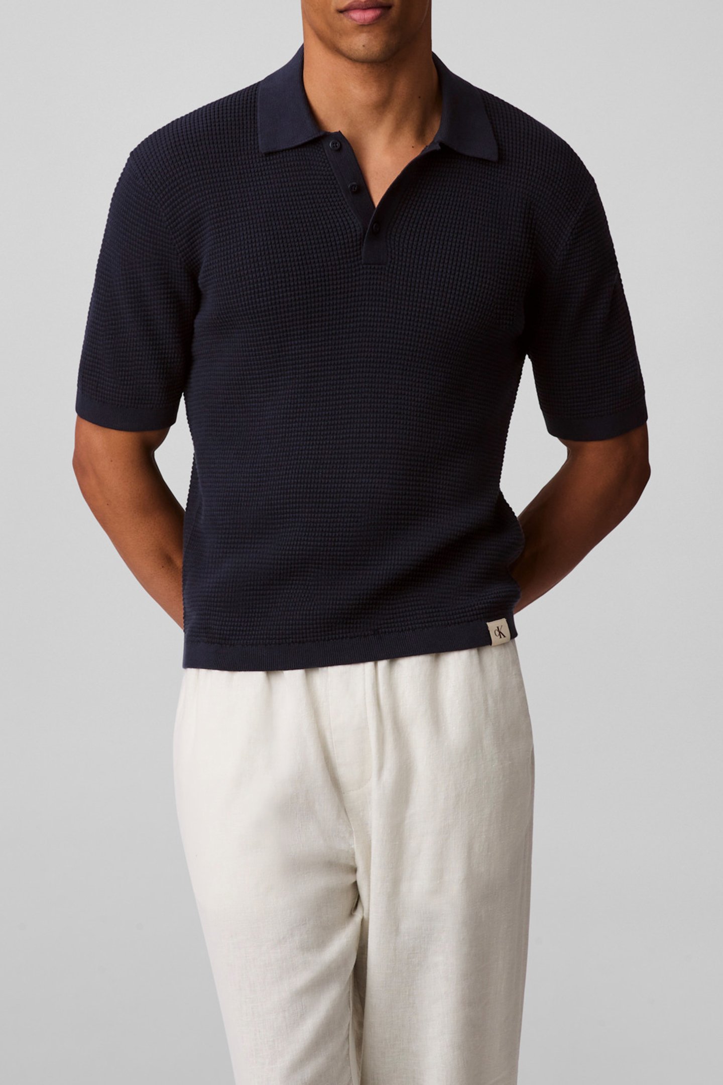 SS SMOOTH COTTON WAF DARK SAPPHIRE by Calvin Klein