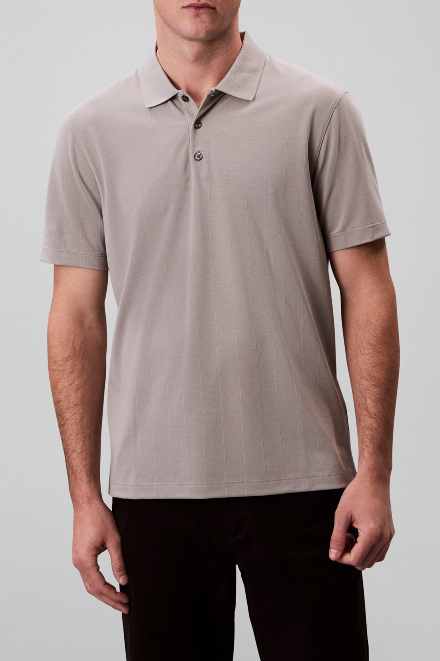 SS STRIPE STRECH JAC MOURNING DOVE by Calvin Klein