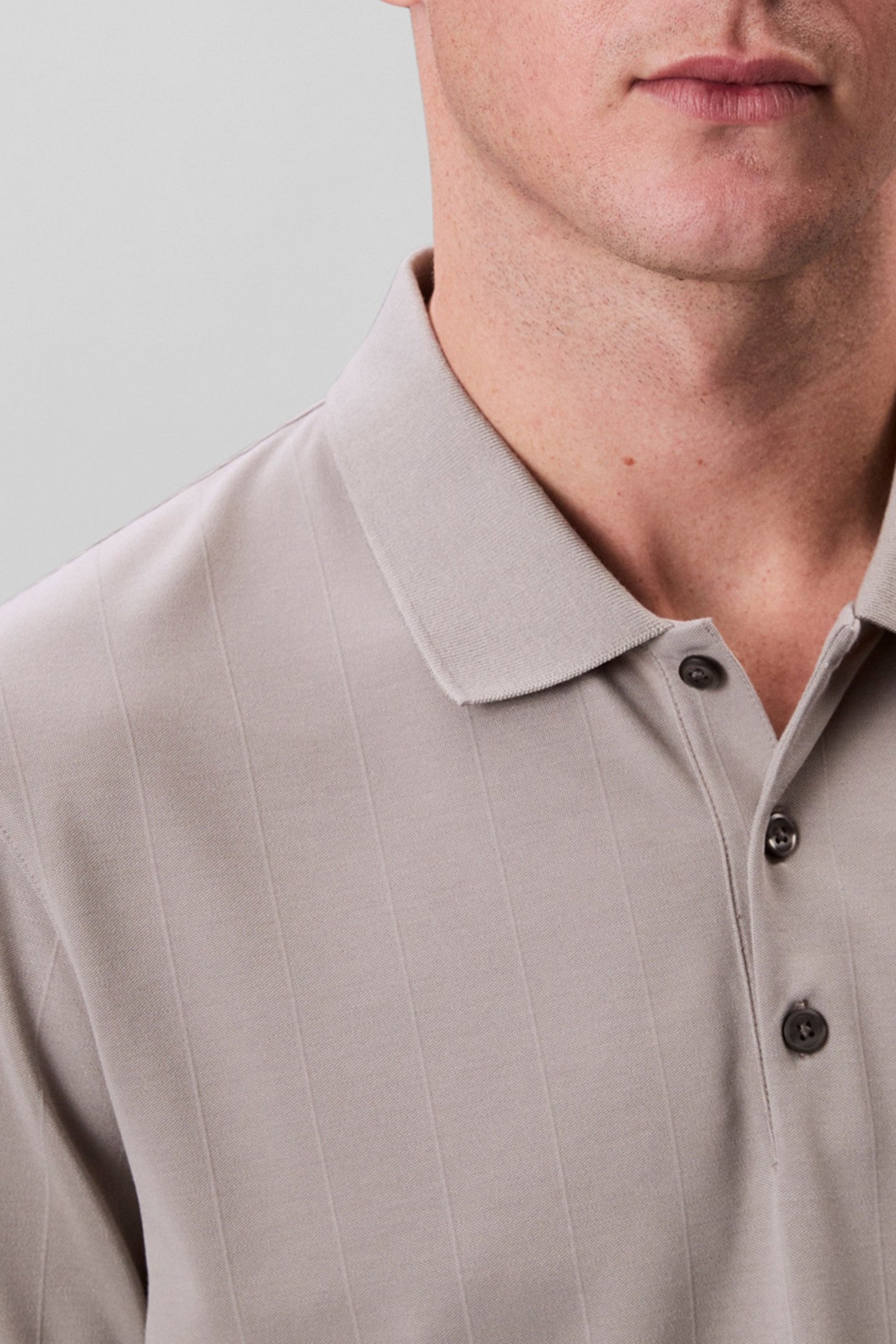 SS STRIPE STRETCH REGULAR FIT POLO SHIRT MOURNING DOVE 4