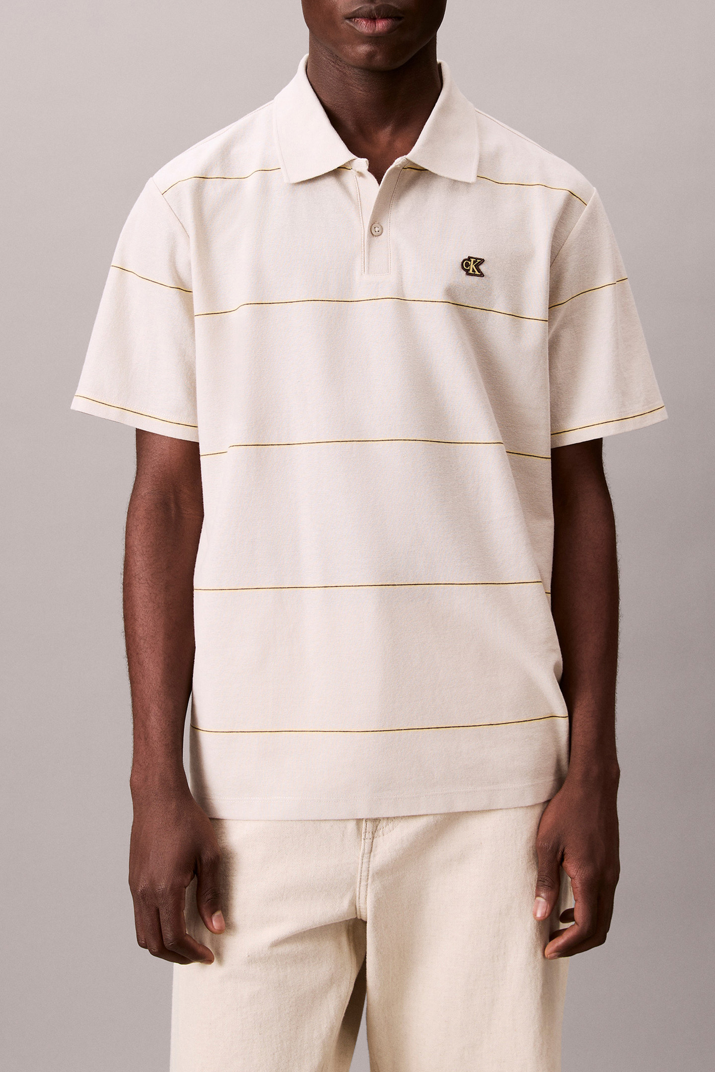 SS CROSS GRAIN STRIP MOONSTRUCK by Calvin Klein