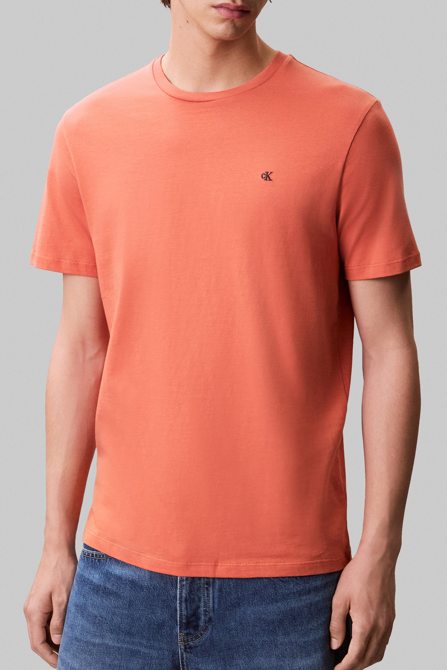 SS SMOOTH CTTN SOLID MECCA ORANGE by Calvin Klein
