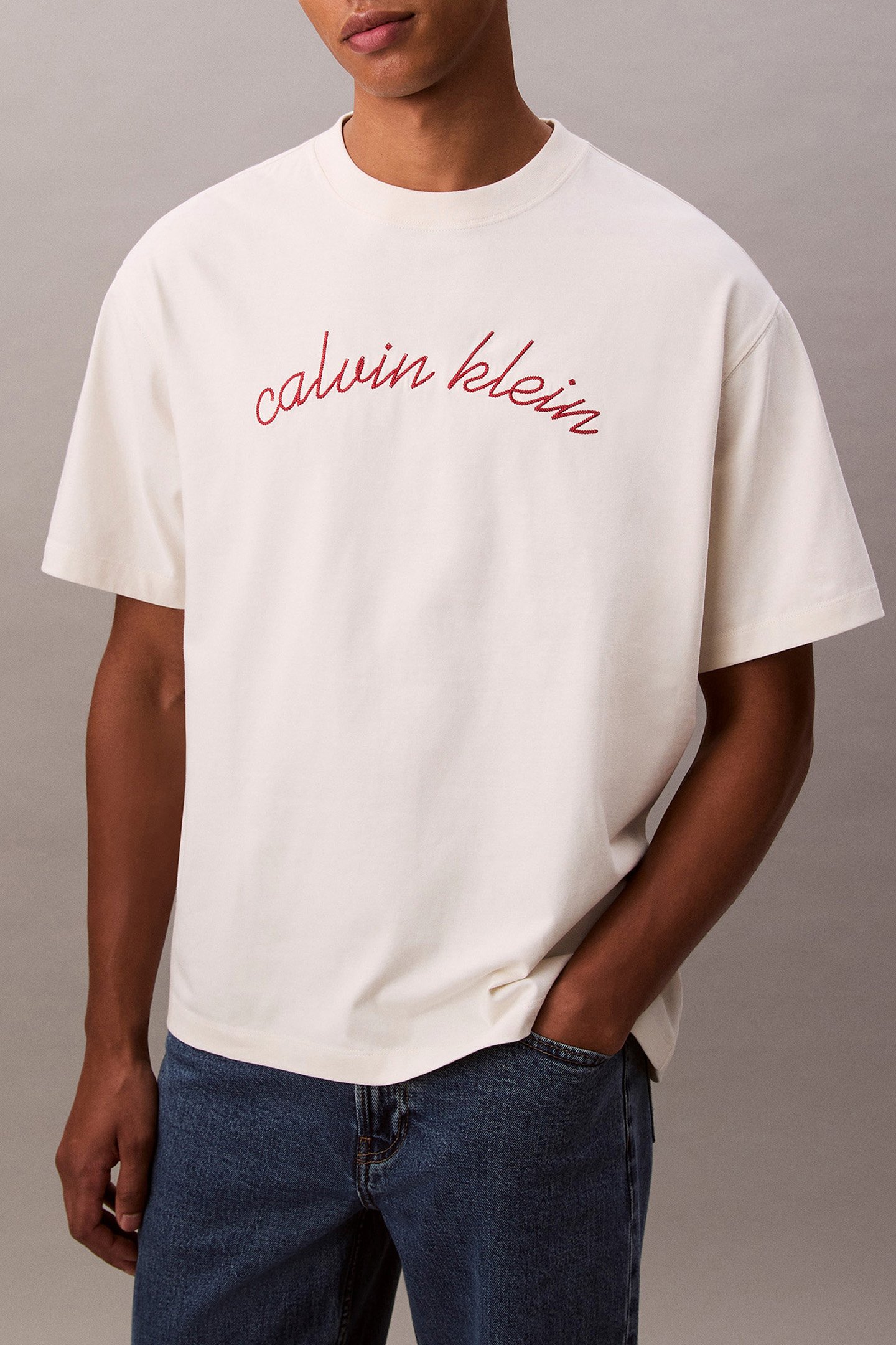 SS CENTER CHAIN STITCH TOFU by Calvin Klein