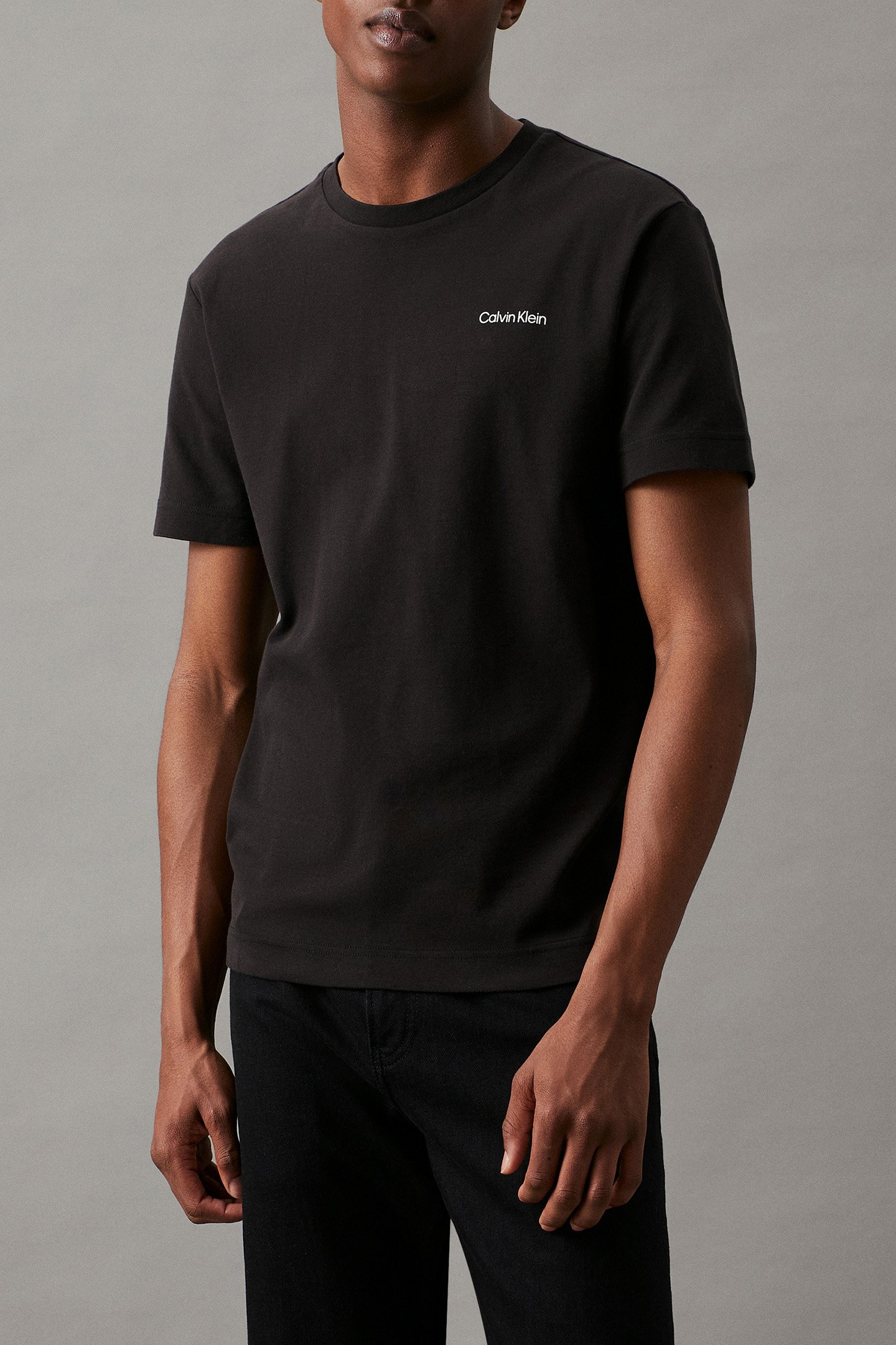 MICRO LOGO INTERLOCK CK BLACK by Calvin Klein