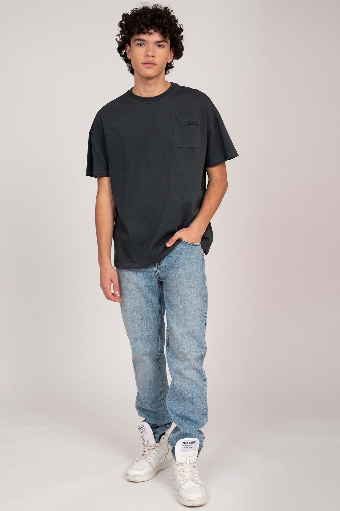 HEAVY POCKET T-SHIRT PIRATE BLACK by NIK & NIK