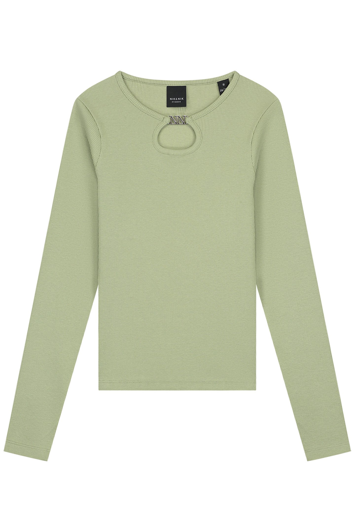 PRESLEY LS RIB TOP CROCODILE GREEN 2