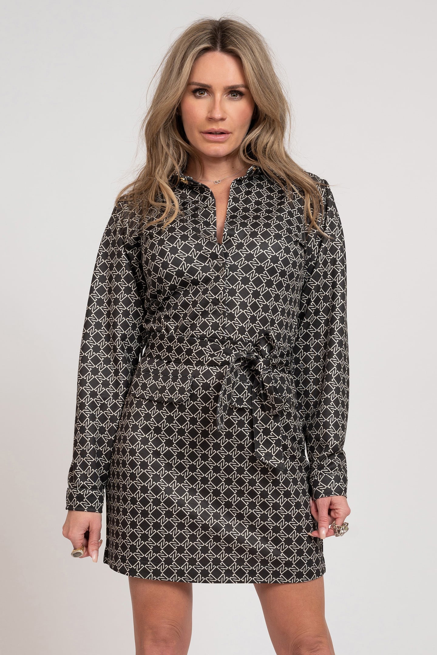 MONOGRAM LOGO DRESS BLACK 1