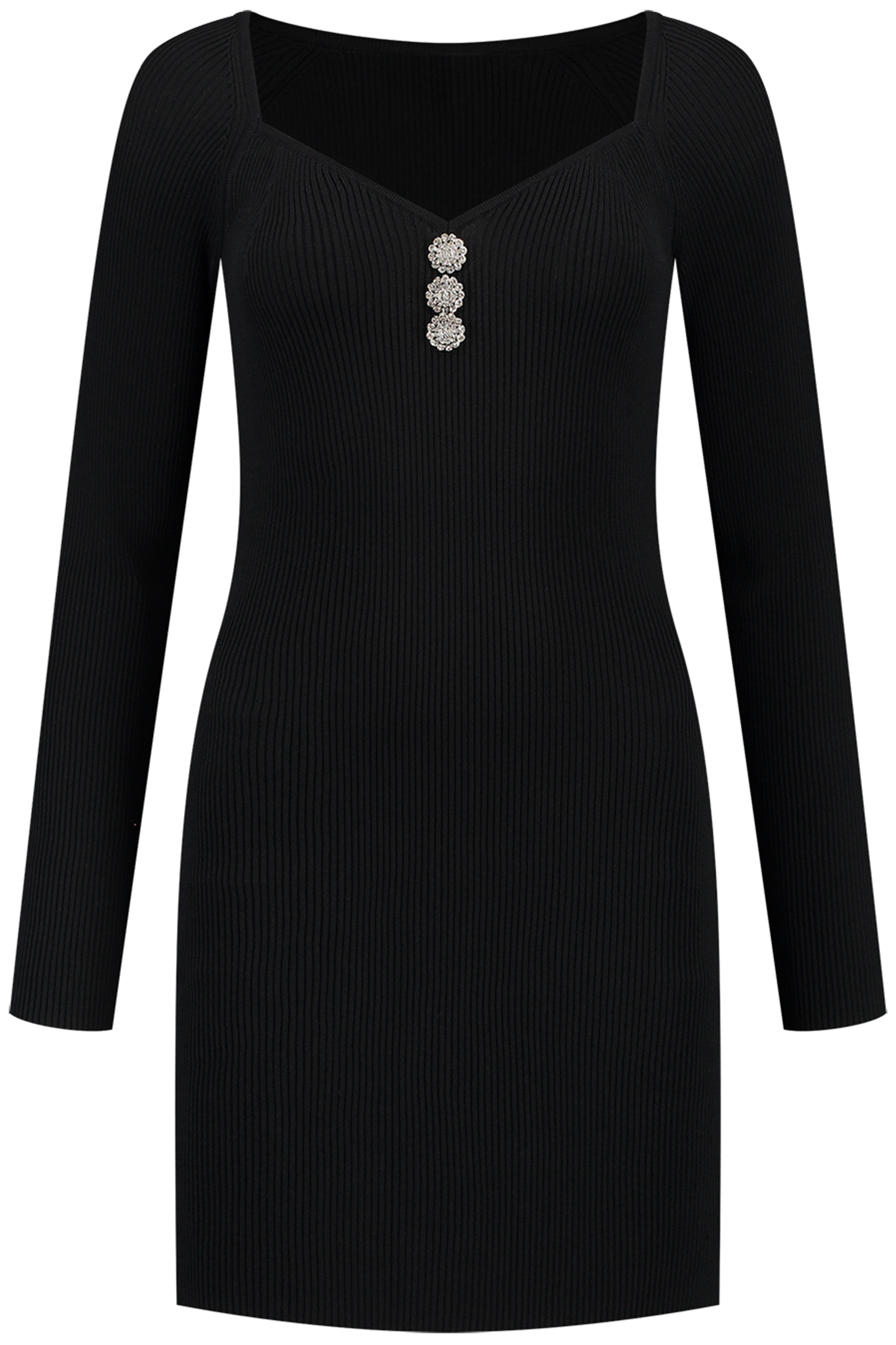ETNA JOLIE RIB DRESS BLACK 2
