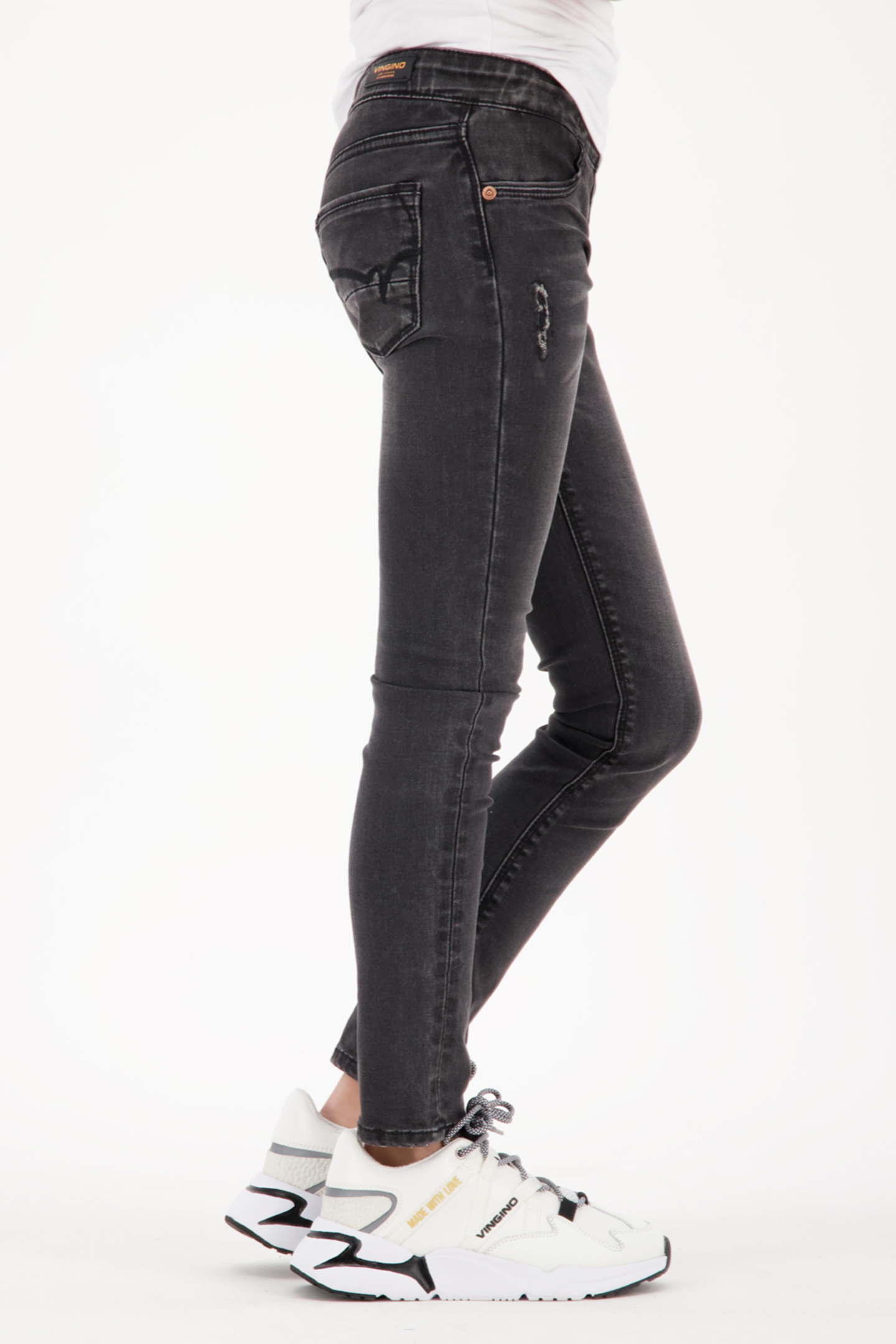 GIRL'S BRACHA TREGGING/JEGGING BLACK VINTAGE 3