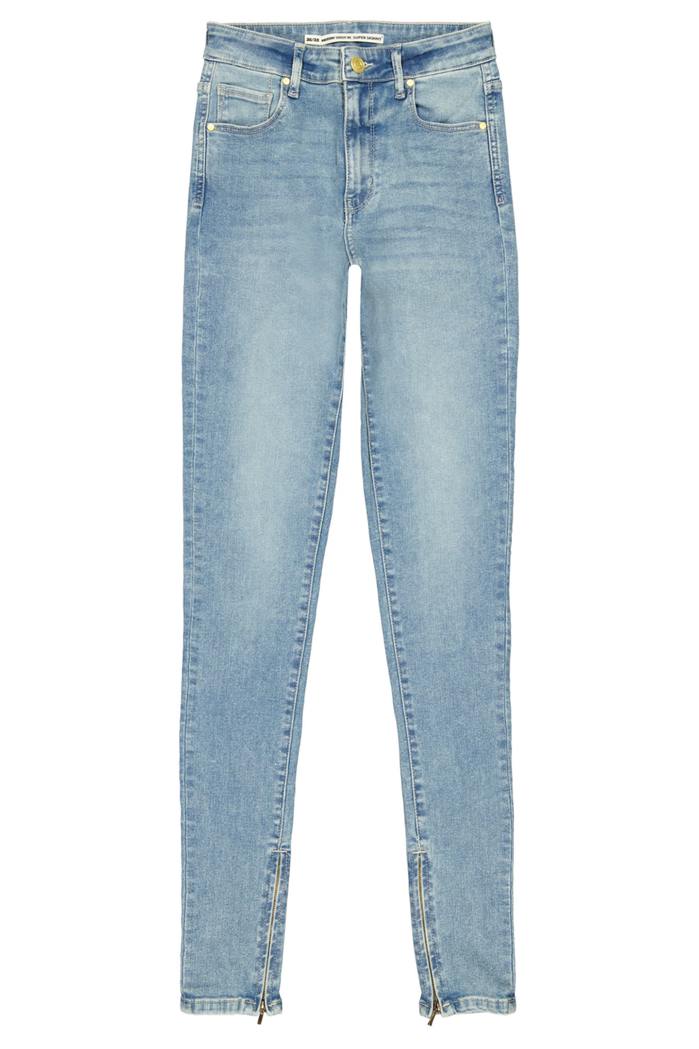 BLOSSOM ZIP JEANS MID BLUE STONE 5
