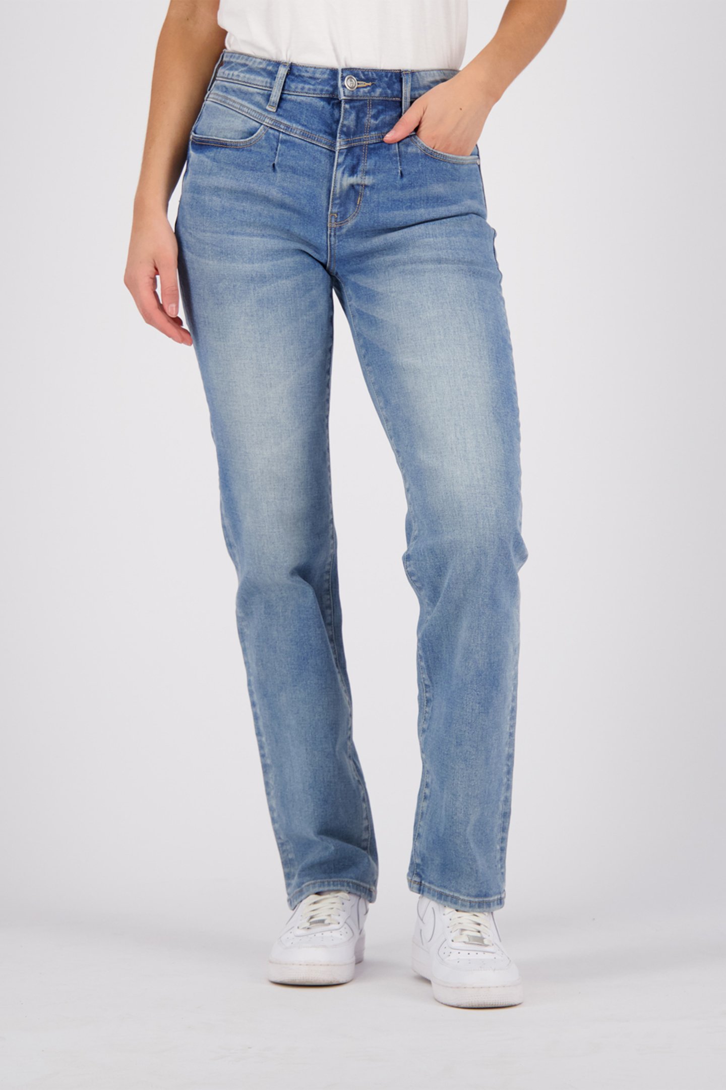 DAWN YOKE JEANS MID BLUE STONE by RAIZZED