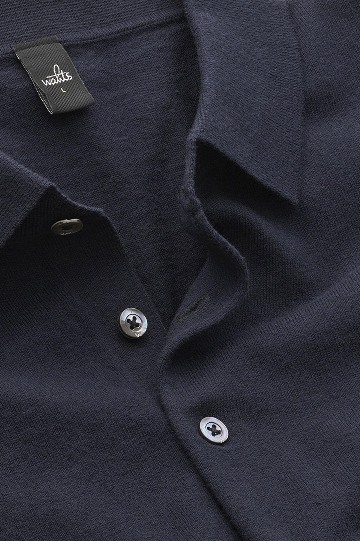 PEREZ | COTTON CASHMERE POLO NAVY BLUE 2