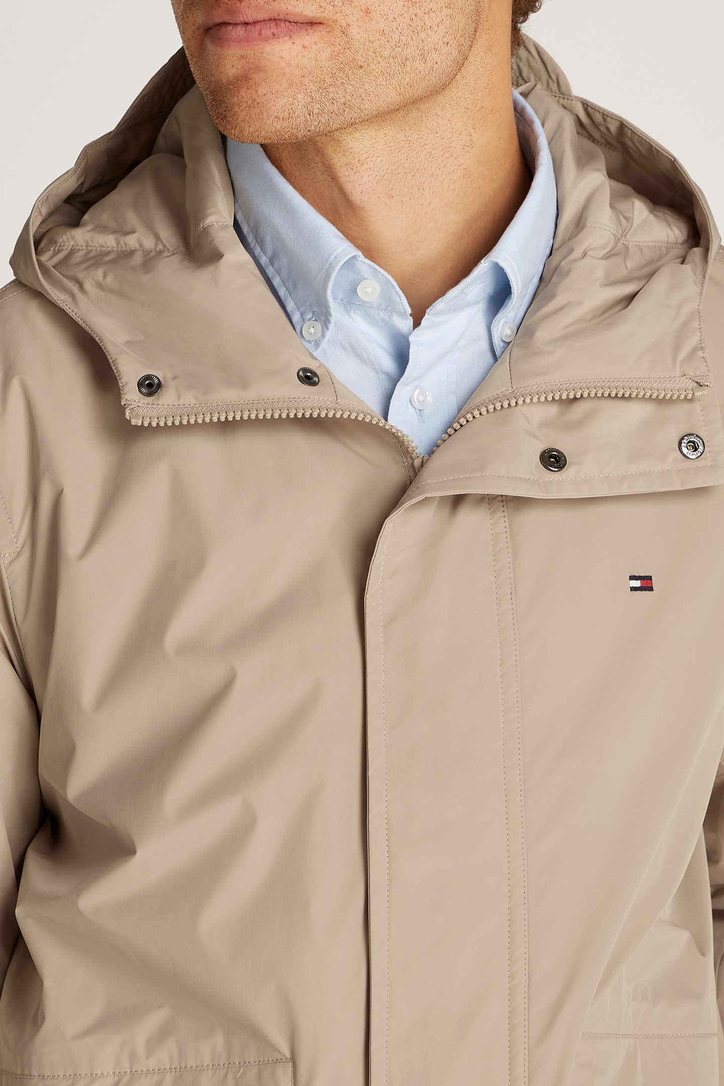 PACKABLE HOODED JACKET, REGULAR FIT, SANDALWOOD 6